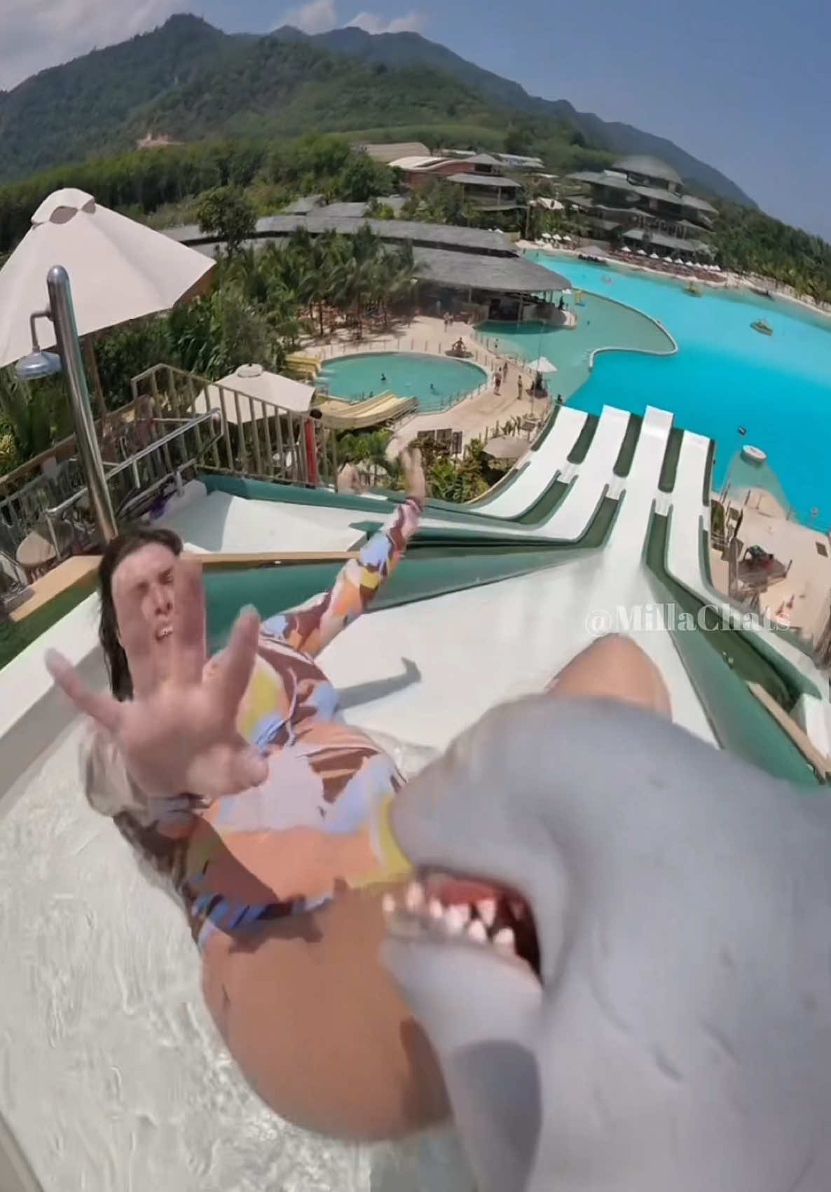 Caption this 🤣 #waterslide #waterpark #aquapark #funny 