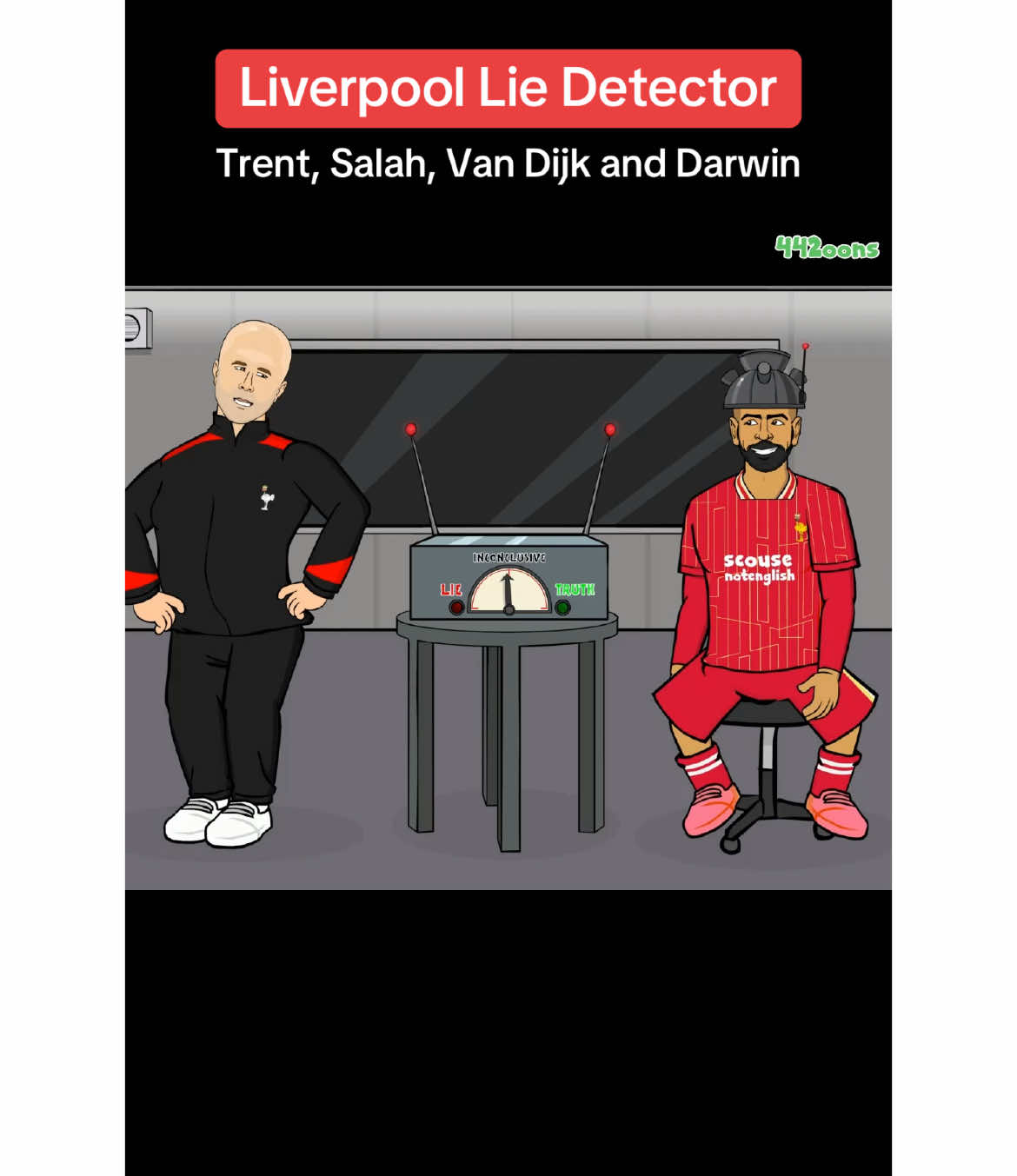 Liverpool lie detector challenge🤣 #salah #vandijk #lfc #liverpool #ynwa #trent #football #championsleague #goal #funny #442oons 