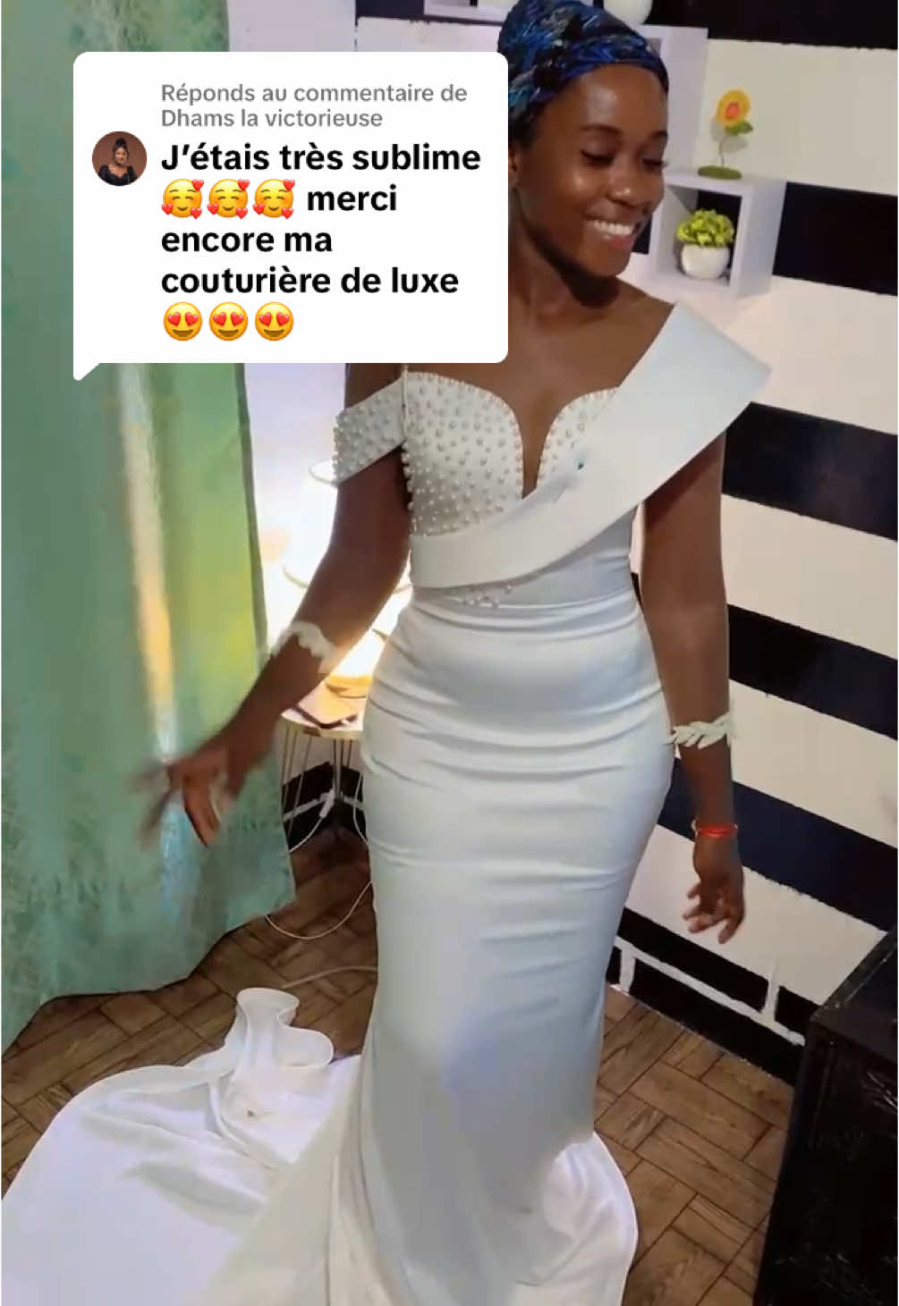 Réponse à @Dhams la victorieuse Robe de mariée ✂️ faite par moi contacter moi via +243 844 282 777