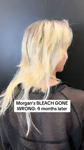 MORGAN’S IN SALON BLEACH CATASTROPHE: 4 month up date. She’s back and it was time for some more hair magic 🪄 #platinum #blonde #fyp #hairextensions #hairmagic #hairgoals 