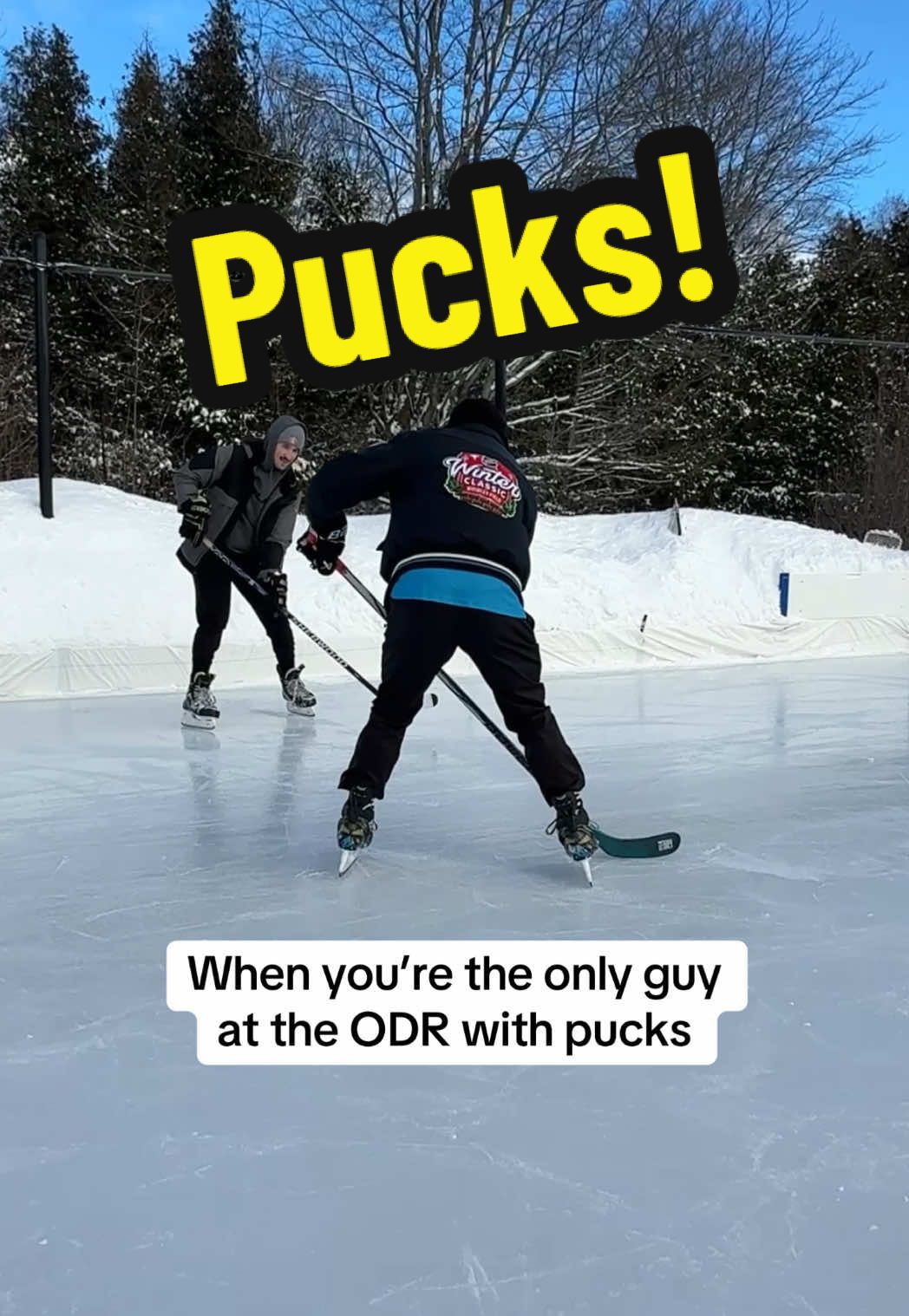 Cool guys, I’ll just come back in the spring and find all those. Good skate @Pavel Barber . #hockey #canada #canadian