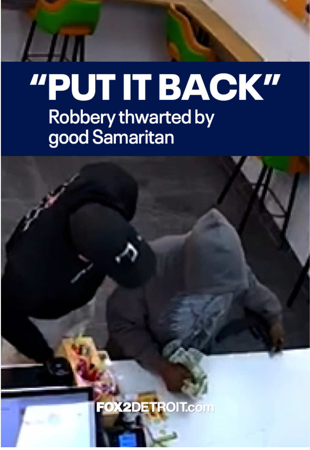 A robbery was thwarted by a good Samaritan who says he acted on instinct at a store in Ypsilanti. It happened at a 'Vara Juice' store and the entire encounter was caught on security cameras.