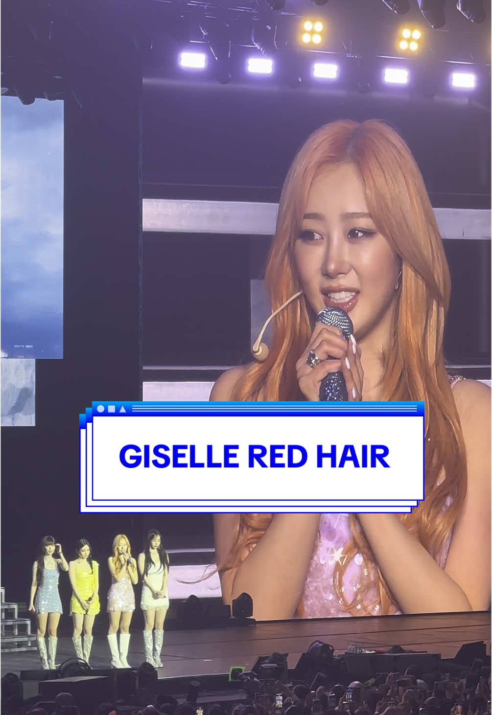 We love red hair #Giselle  #aespa #synkparallelline  Merci @Live Nation France 