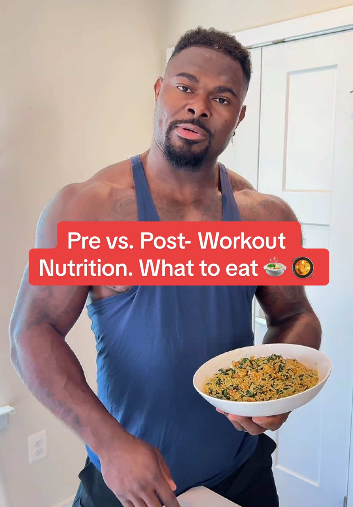 Fuel your body the right way! Pre vs. Post-Workout Nutrition.  ✅ Pre-Workout Meal —> Protein + Carbs + 10-15g Fat for sustained energy ✅ Post-Workout Meal —> Protein + Carbs, NO Fat so nutrients absorb fast for recovery Fat is great for energy, but after training, you want your nutrients to hit QUICK. Keep it clean, fuel your recovery, and let’s get these gains! What’s your go-to pre and post-workout meal? Drop it below! ⬇️  If your goal is to lose fat and build muscle. DM me “LEVEL UP” for personalized meal plan and 1:1 coaching🔥 . . . #musclebuilding #workoutfuel #postworkoutmeal #howtobuildmuscle #Fitness #buildmuscle #motivation #explorepage #bodybuilding #mensphysique #fitnessmotivation #physique #fyp #diet #mealideas #mealprepideas 