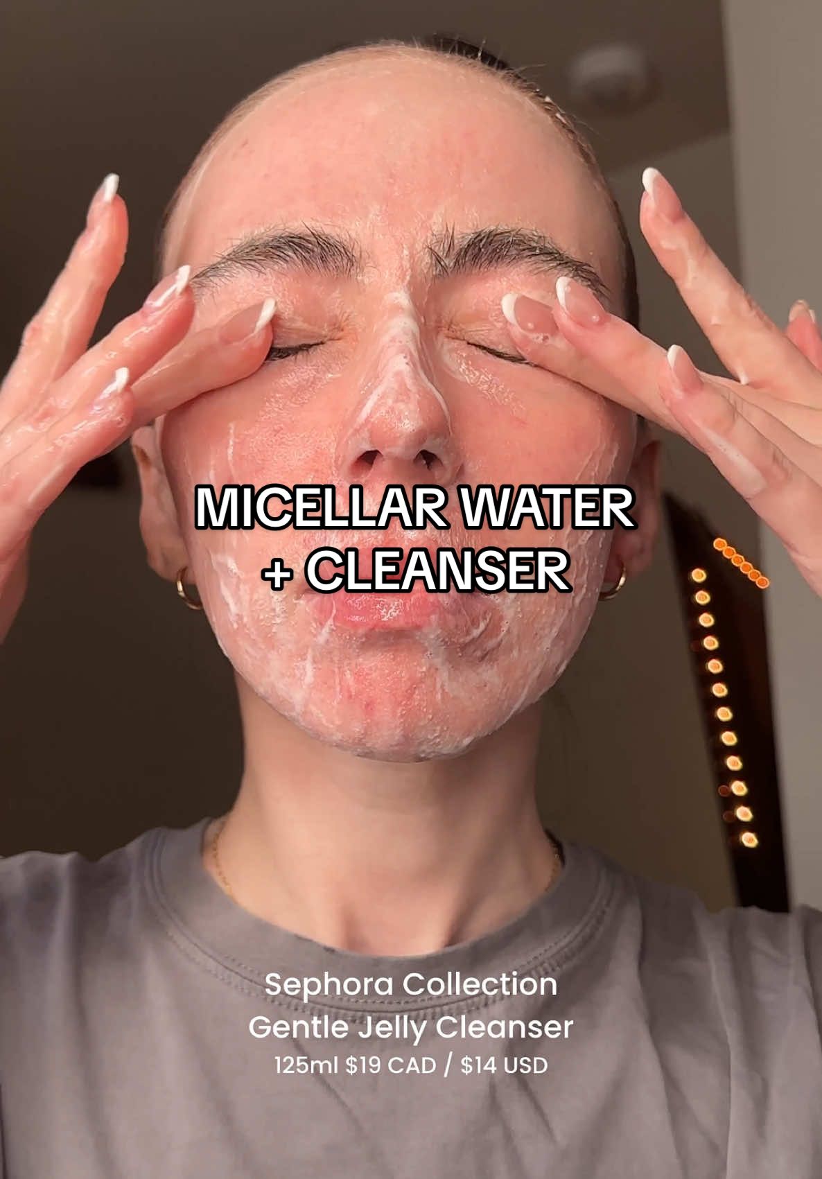 Makeup removal made easier with @Sephora Collection Micellar Cleansing Water and Gentle Jelly Cleanser! 🫧 #Ad @sephoracanada #SephoraSquad #Sephoracollection #makeupremoval #doublecleanse