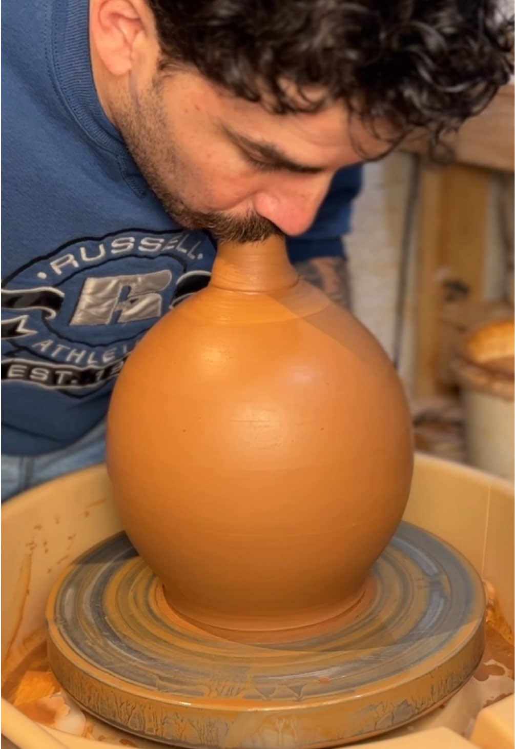 8 lbs reclaimed clay #pottery #asmr 