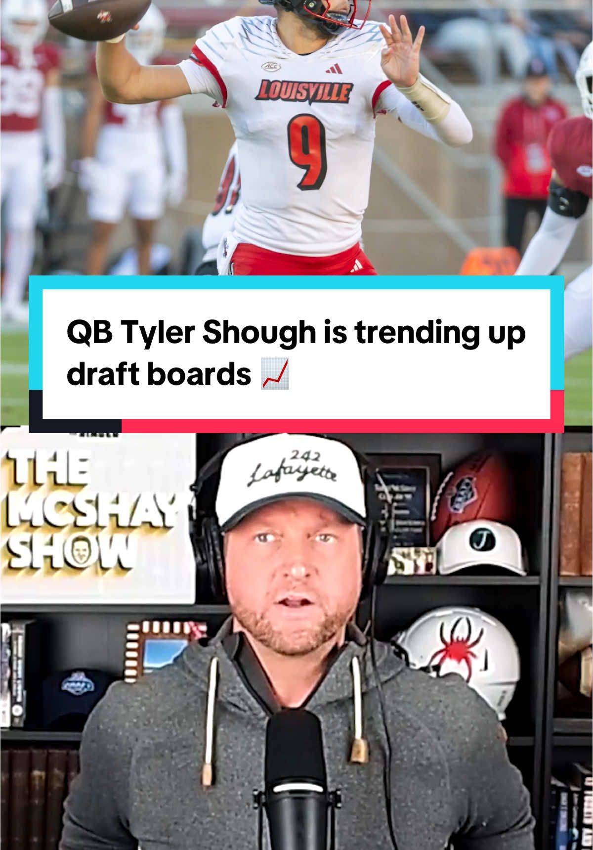 Could Tyler Shough end up being the best QB in this year’s class? Todd McShay explains why Shough is trending up draft boards. #nfl #nfldraft #cfb #CollegeFootball #nflcombine #louisville #RussilloPod 