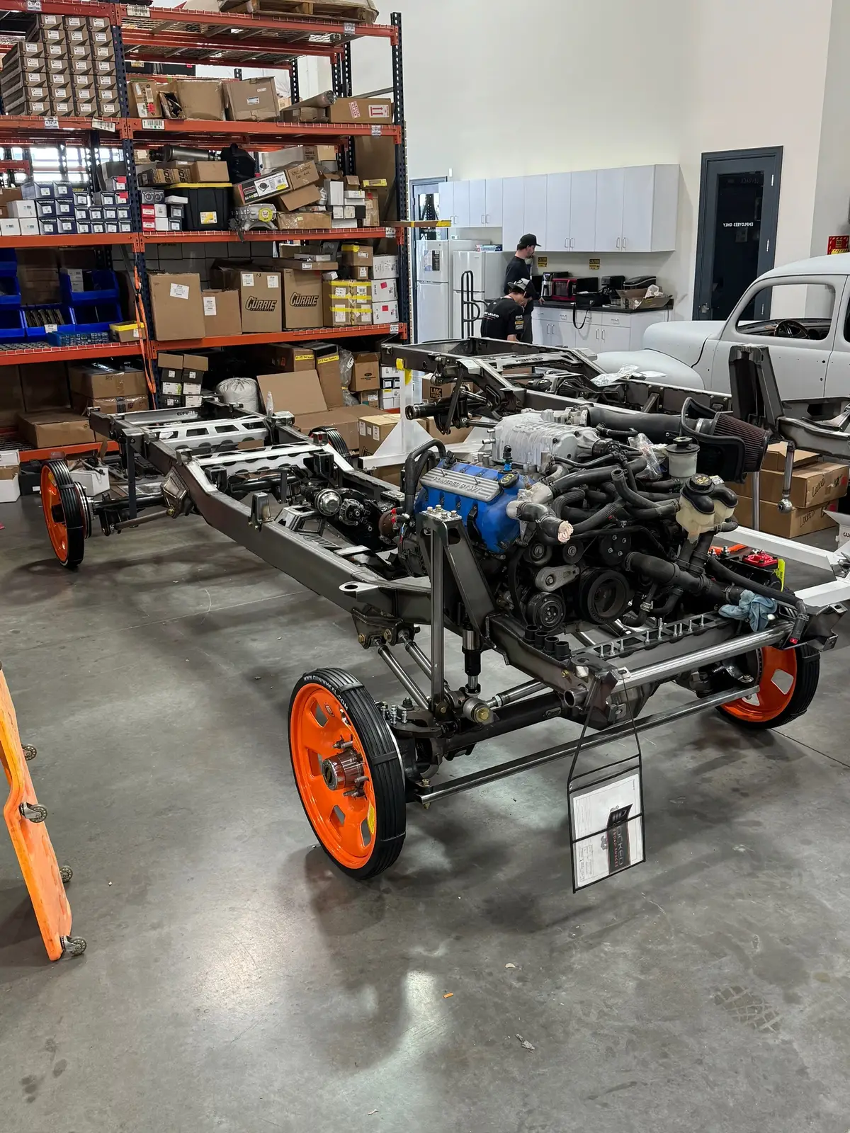 The Crewcab chassis for the ‘66 Mercury M250 named #KingMercules is coming along great. Housing a beastly Shelby GT500 engine, this thing won't have any trouble with power or handling. Porterbuilt killed it on this frame. This really is going to be the ultimate Revival... Stay tuned. #fatfendergarage #fordtrucks #mercurytrucks #fordmercury #m250 #crewcab #customchassis #66foro #chassis