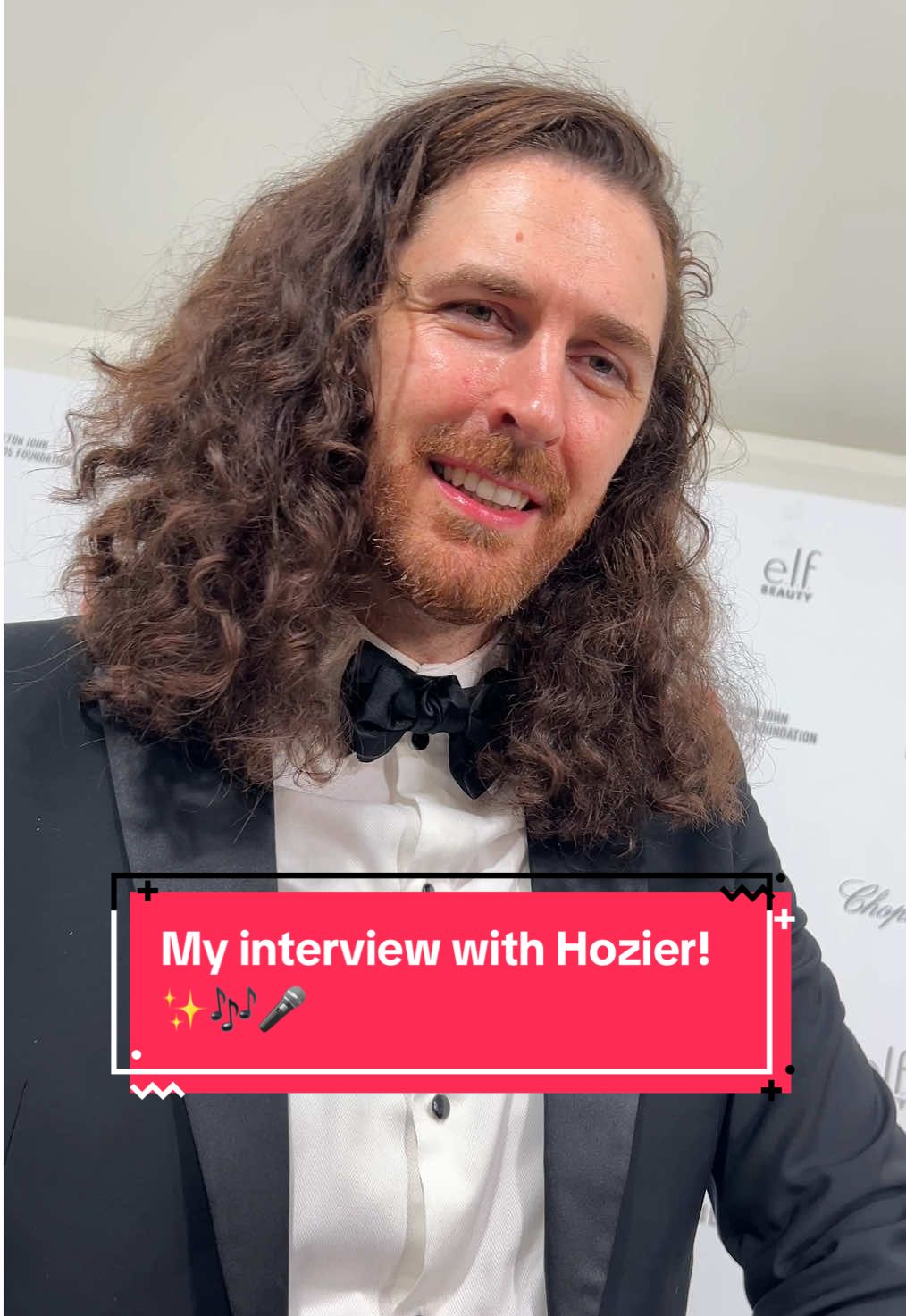 I interviewed @Hozier at the Elton John AIDS Foundation Academy Awards Viewing Party (he’s a benefit chair & committee member)!!! ❤️✨ This was my first time doing red carpet interviews, so I was really nervous. Please be nice to me lol  #hozier #redcarpet #redcarpetinterview #eltonjohn #music #ejaf #journalism #oscars #oscarswatchparty #redcarpet #someonenew #lovewitheverystranger 