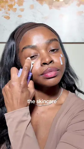 @Kea B 🤍 the skincare is just as important as the glam✨ @Heveblue Salmon Caring Toner  @OLIVIAUMMA Blueberry Serum & Ultimate Barrier Restore Cream code: Dearfatima  @Dr. BRANDT Skincare fatigue fighting eye gel code: dearfatima20 #skincaretips #skincareroutine #kbeautyskincare 