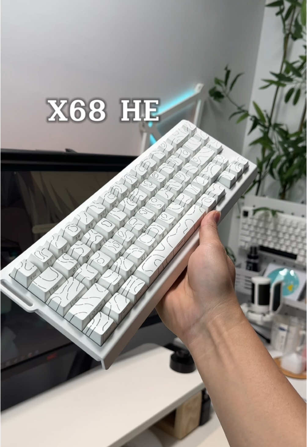 Attack shark X68 HE rapid trigger với bộ keycap siêu đẹp + LED RGB cực kì sáng #rapidtrigger #banphimgaming #keyboard 