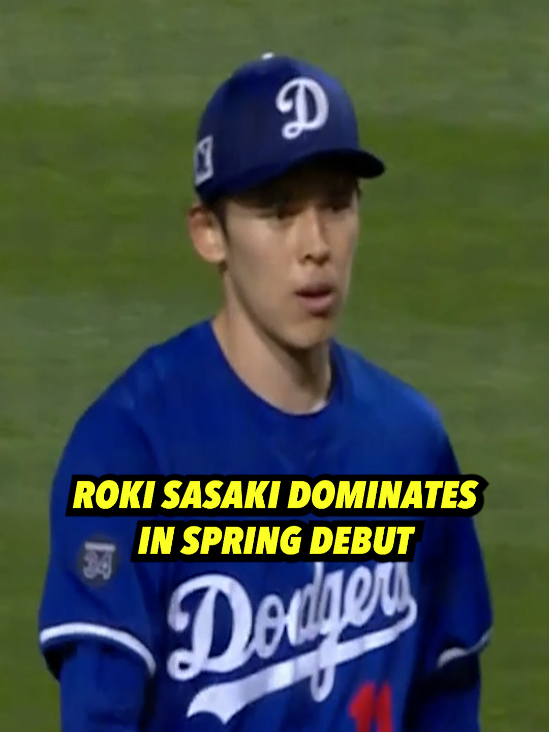 Roki Sasaki's MLB Spring Training Debut was ELECTRIC😳 #mlbstats #baseball #MLB #mlbspringtraining #sports #mlbnews #losangelesdodgers #dodgers #rokisasaki #yoshinobuyamamoto #shoheiohtani #ellydelacruz #baseballtiktok #mlbtiktok #sportstiktok 