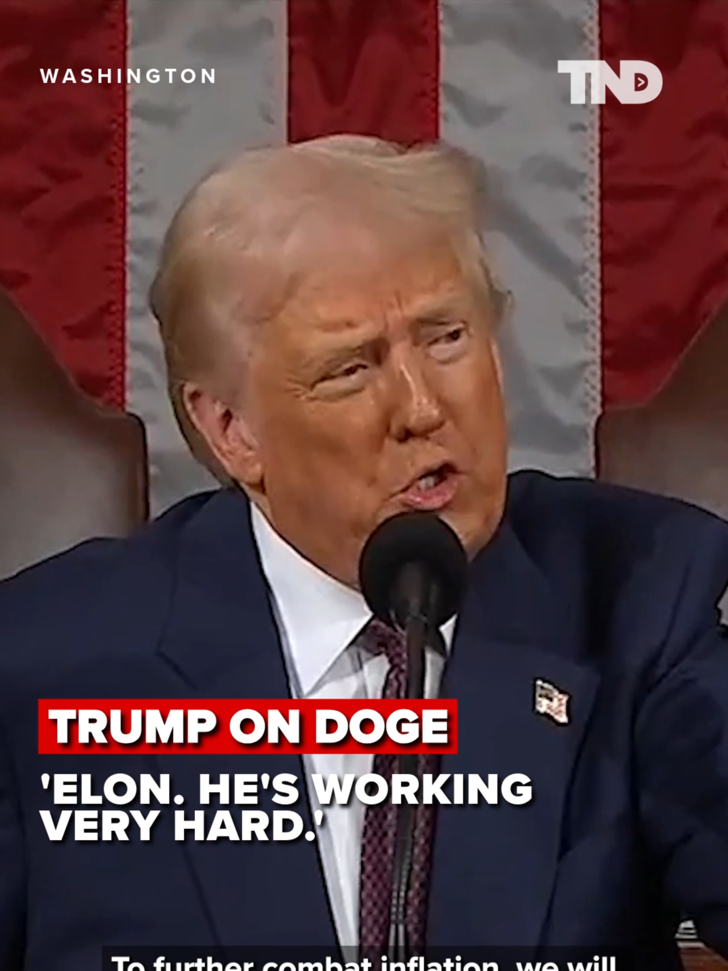Elon Musk and the Department of Government Efficiency received high praise from President Donald Trump and were pushed to continue finding spending he described as wasteful and fraudulent in a push to scale down the size of the federal government and reduce public spending. #trump #elonmusk #doge 