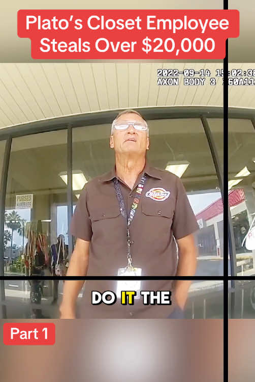 Plato’s Closet Employee Steals Over $20,000 #cops #police #policeofficer #bodycam #crime #target #steal #viralvideo #fyp 