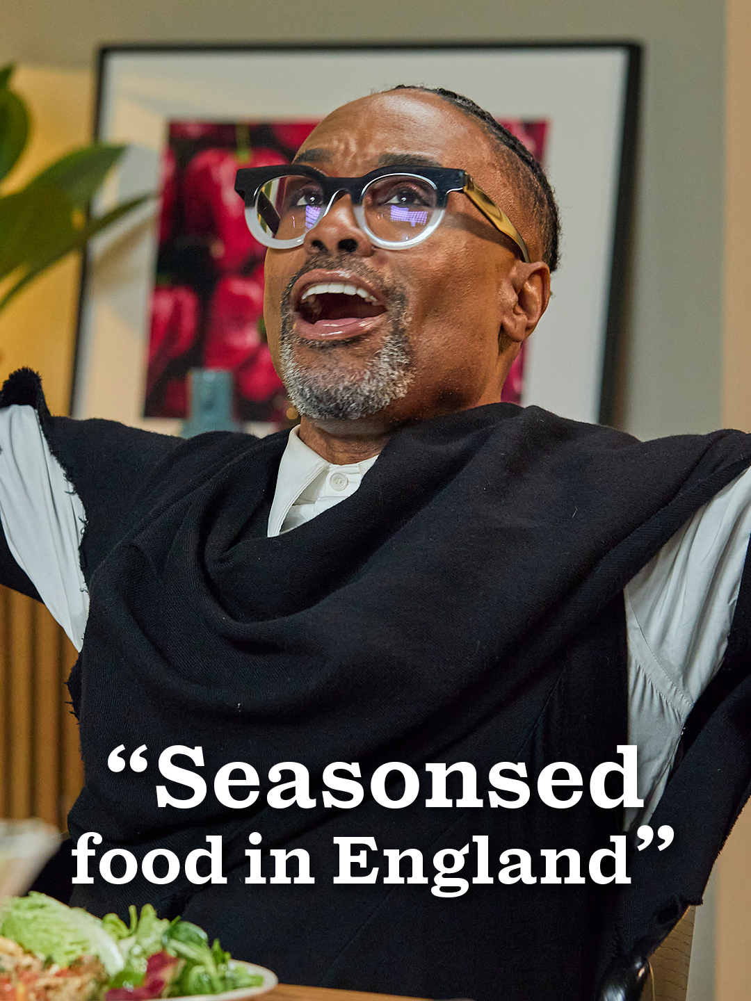 Finally @theebillyporter has been blessed with seasonsed food! 🤝 @waitrose  @nickgrimshaw  #AngelaHartnett #DishPodcast #BillyPorter #seasonsed