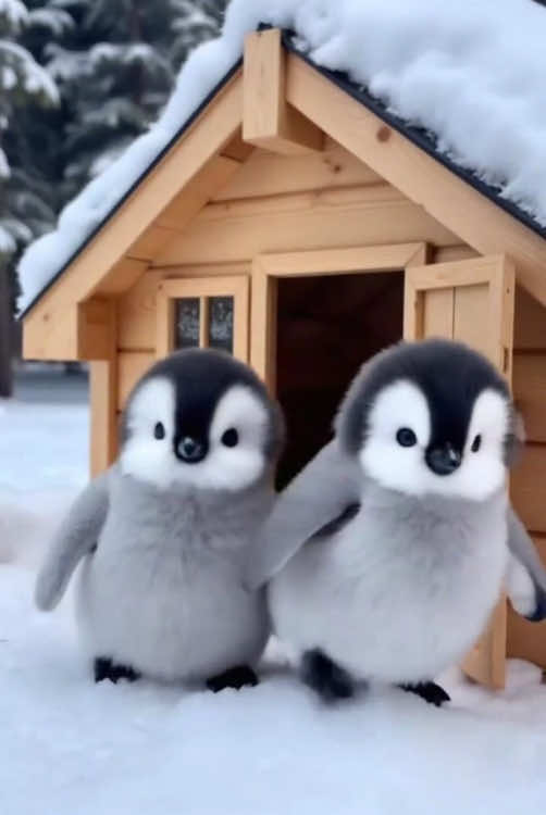 Play with good friends ·  · · · · #pet #pets #creative #AI #new #funny #fun #cute #interesting #Penguin #healing #cuteness #cuteanimals #cutebaby #cutelove #cutelover 