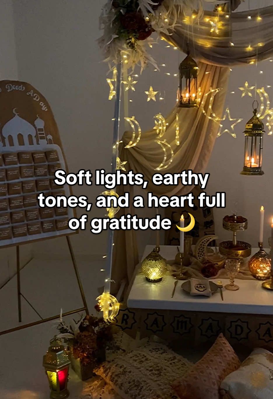 Soft lights, earthy tones, and a heart full of gratitude—Ramadan nights feel even more special with warm hessian textures and glowing lanterns. ✨ A reminder that simplicity carries its own beauty, just like this blessed month. 🌙💛