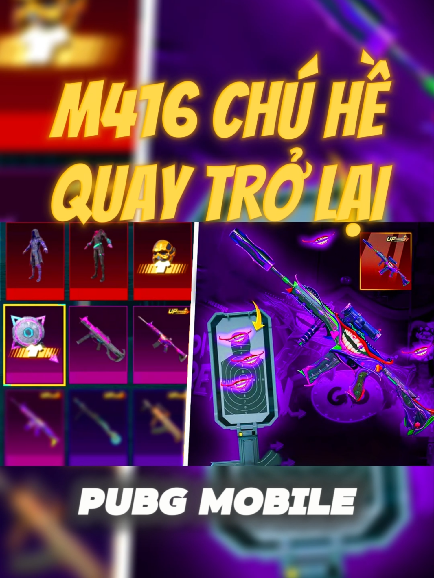 M416 Chú Hề Hit Effect quay trở lại Pubg Mobile #pubgmobilevn #pubgmobile #pubgmcreatorvn #GamingOnTikTok #xuyendo 