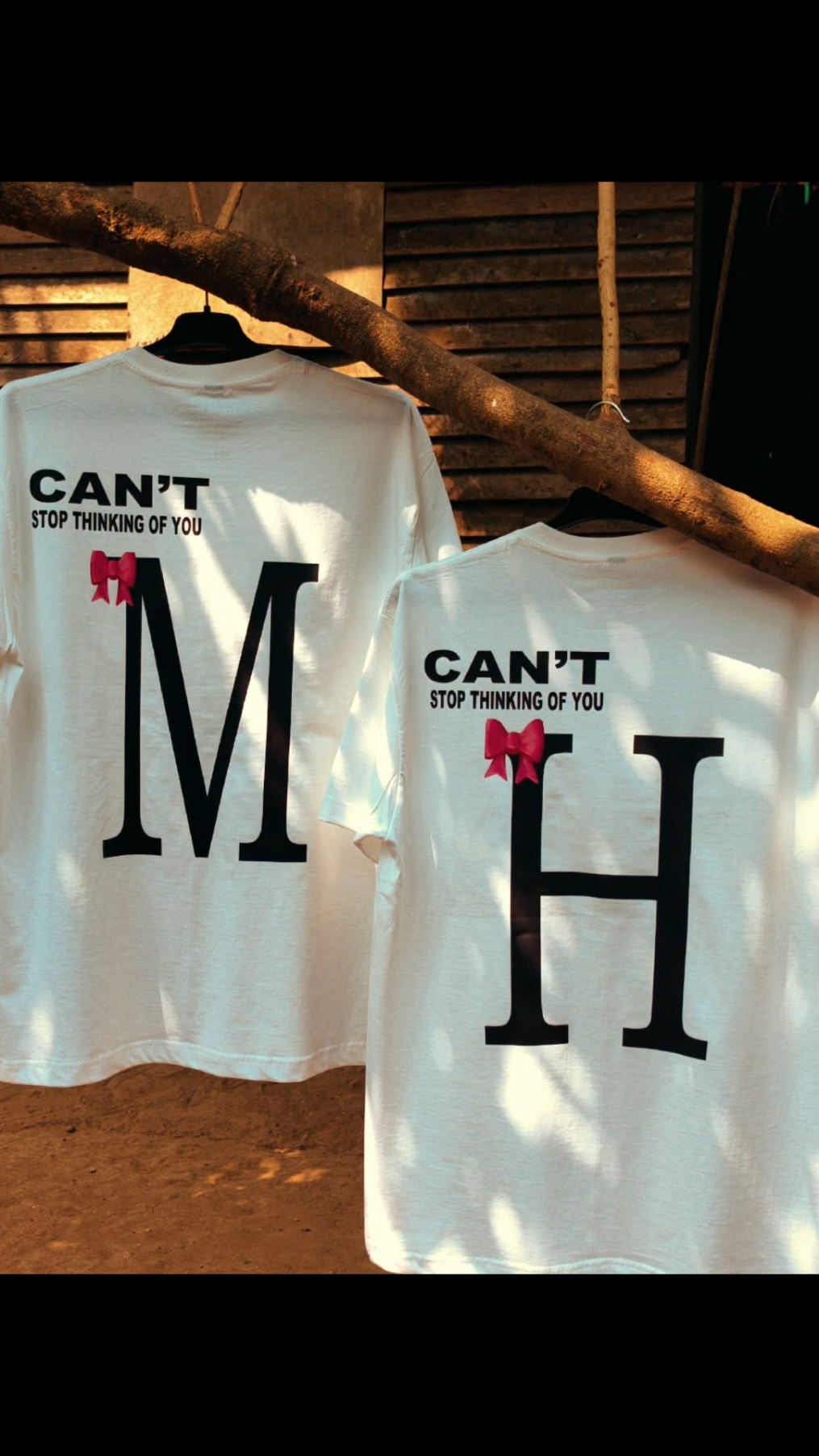 M & H couple လာမှာထားတာလေးရပါပြီးနော်။ နောက်ရော ဘယ်letter coupleလေး‌တွေ ကျန်သေးလဲပြောနော် 🤨🫵 #tshirt #coupletshirt #clothing #fyp #trendtroveclothing #fashion #tiktok #foryou 