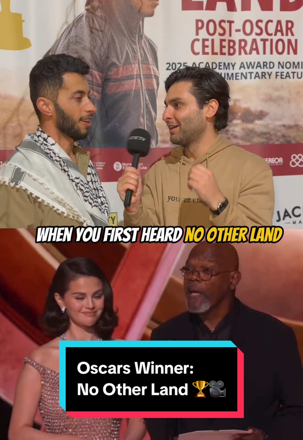 Post-Oscar 🏆 interview w/ Basel Adra, director of “No Other Land” 🎥  #atiftv #fyp #interview #Oscars2025 #nootherland #oscars #middleeast #streetinterview #publicinterview #steveinthestreets 