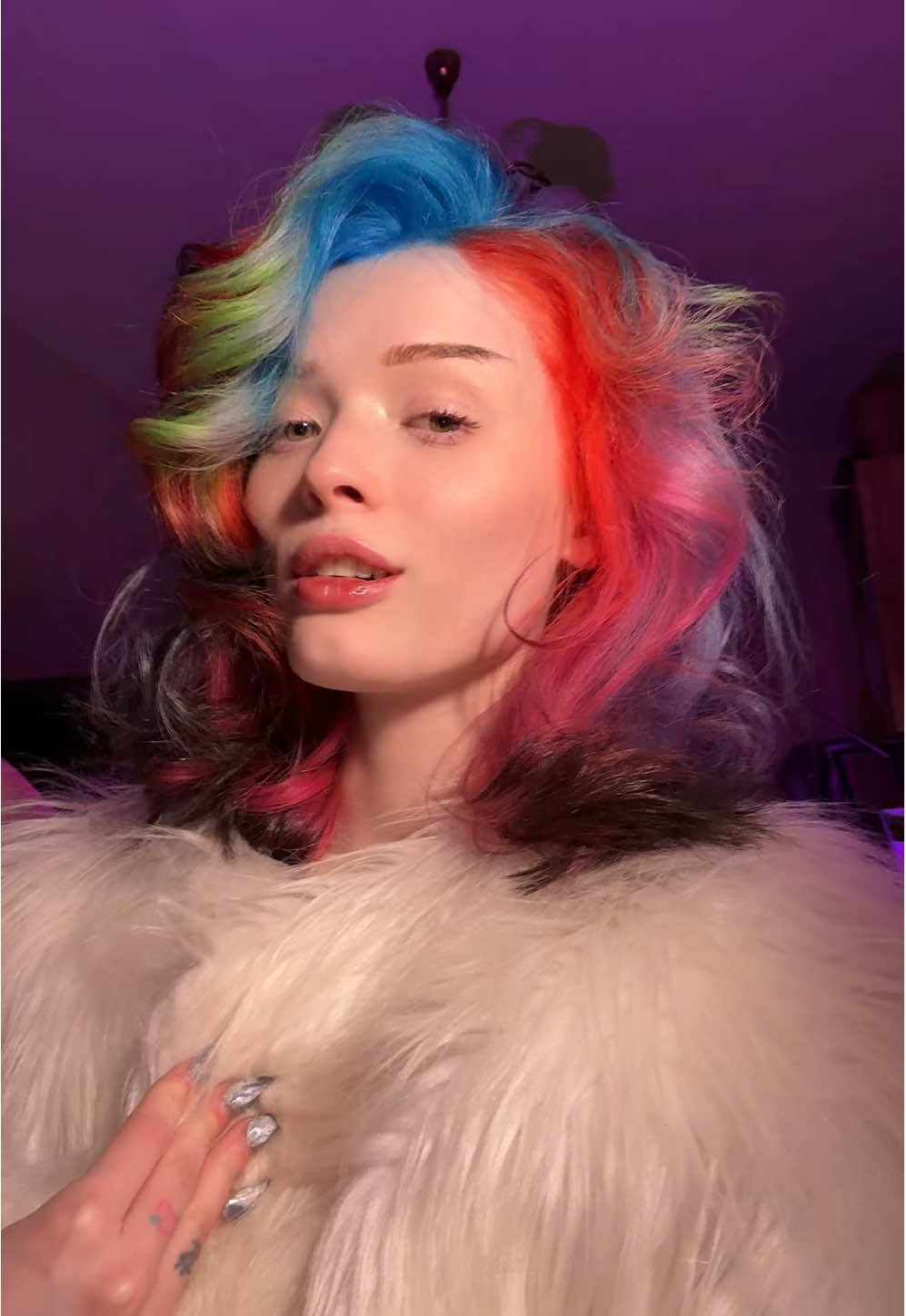 I LIKE MY NEW RAINBOW & GLITCH HAIR COLOR 🙏 ЛЮБИМКА КРАСОТУ ДЕЛАЕТ @Rina Romashkova 