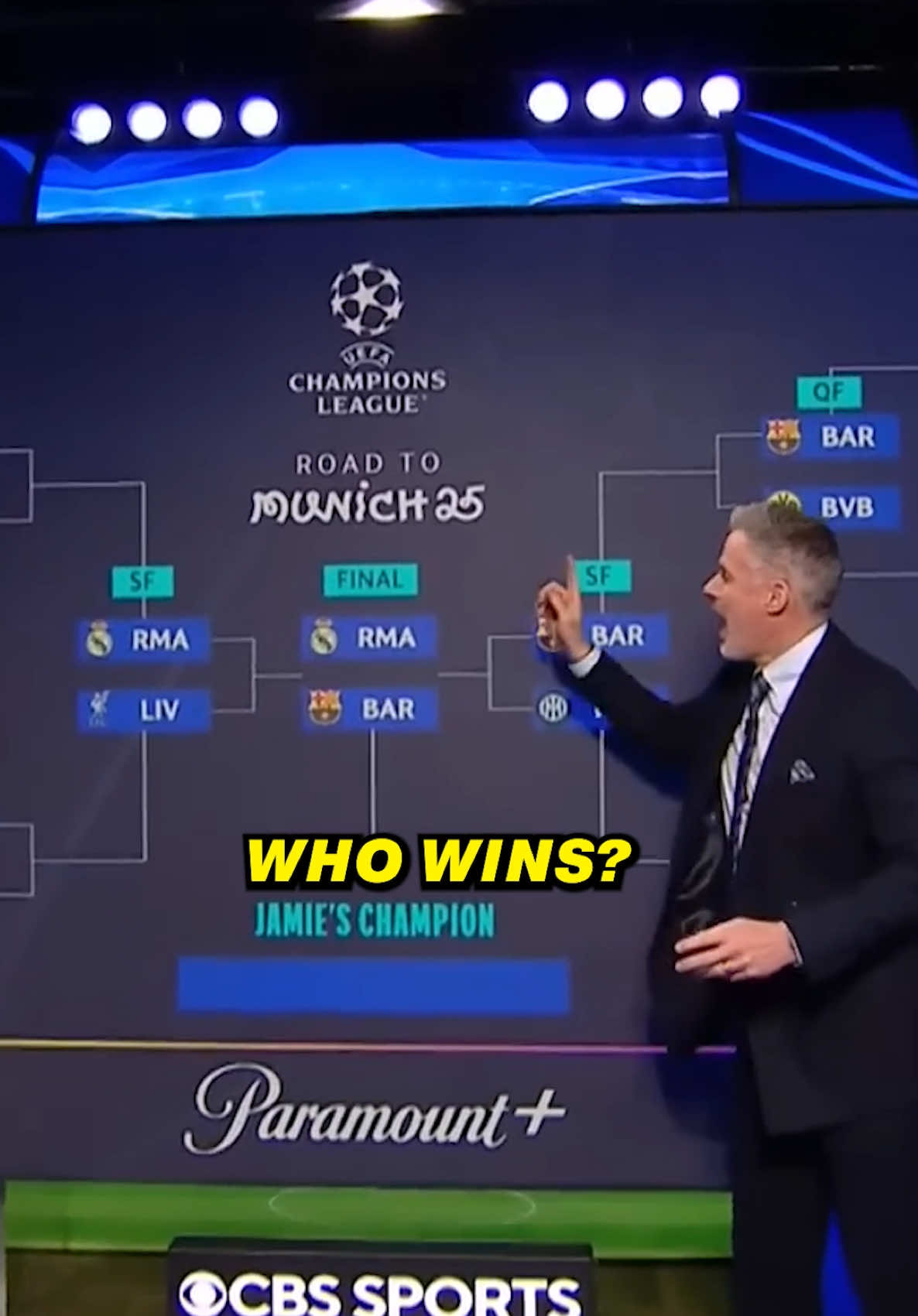 Predicting an El Clasico final! 🏆 @CBS Sports Golazo #carragher #championsleague #cbssports #ucl #ElClasico #realmadrid #barcelona 