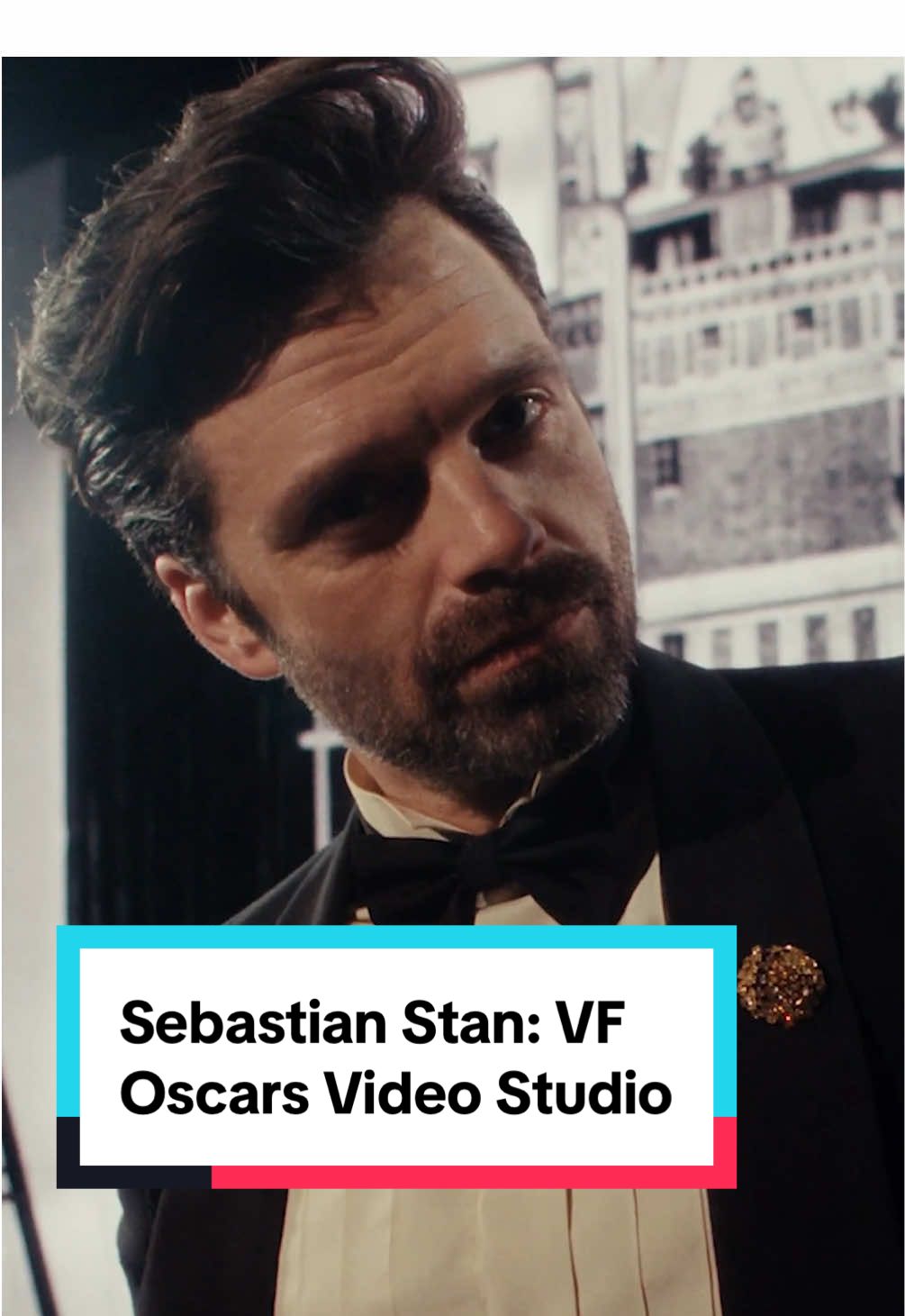 Hollywood's finest, #SebastianStan shows us how it's done inside the #VFOscars video studio.