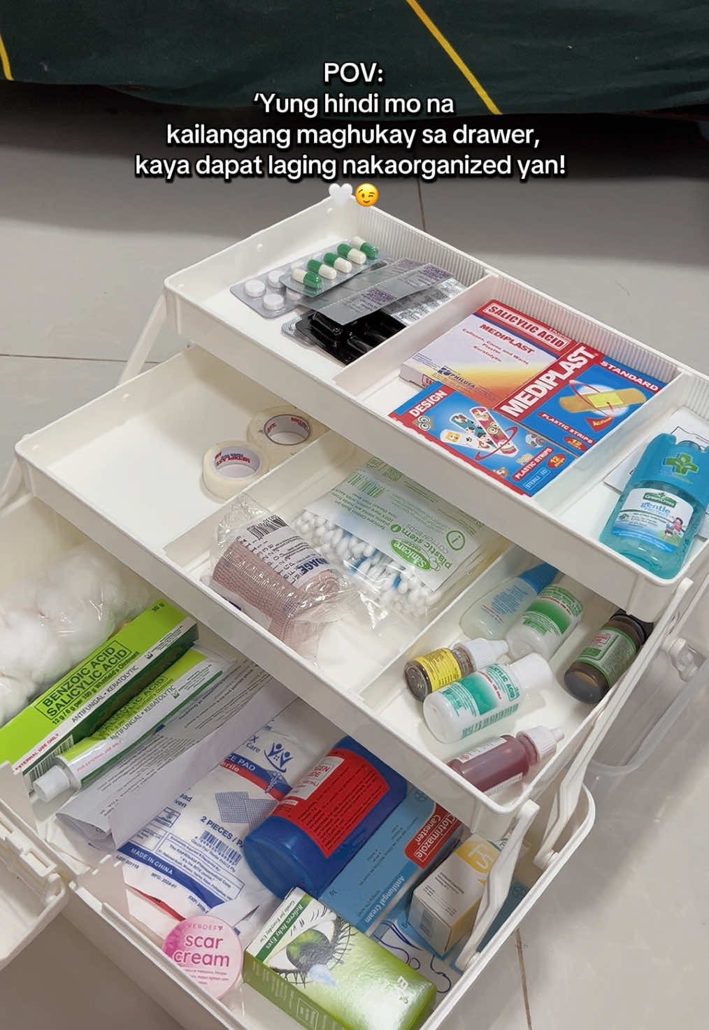 D kana mapapagod maghanap with this Locaupin 3 Layer Medicine Organizer Box, Sobrang Useful nito. #organizer #emergency #fyppppppppppppppppppppppp #fypage 