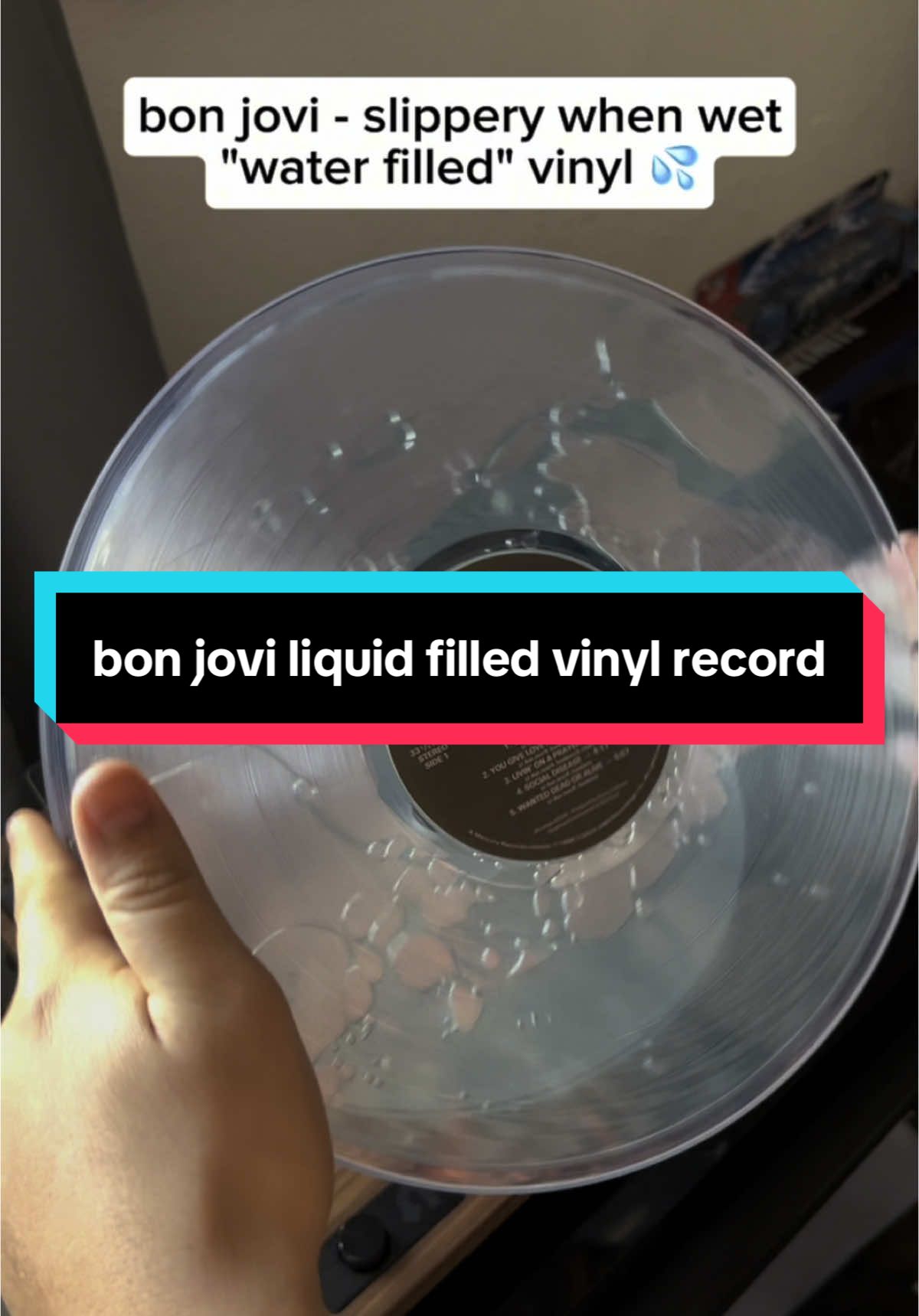 this liquid filled vinyl record from bon jovi is so cool! are you a fan of this recent trend of artists and labels pressing more of these liquid filled records? #vinyl #vinylcheck #vinylrecords #vinyltok #vinylcollection #vinylclub #vinyls #vinyltiktok #vinylcollector #recordcollector #vinylcommunity #recordcollectors #recordcollection #vinylrecordcollection #recordplayer #turntable #hifi #audiophile #liquidfilledrecord #liquidfilledvinyl #filledvinyl #bonjovi #jonbonjovi #80s #80smusic #80srock #rock #rockmusic #musiclover #musiclovers #vinyllover #1980smusic #yougiveloveabadname 