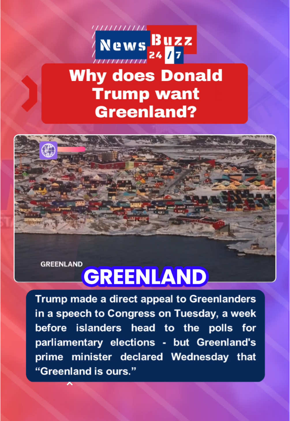 Trump makes a direct appeal to Greenlanders ahead of their elections, but Greenland’s Prime Minister responds loud and clear: ‘Greenland is ours.’ 🌍🔥 What do you think about this geopolitical move?  #Greenland #Trump #Politics #BreakingNews #SuperViral #TrendingNow #GlobalAffairs #InternationalRelations #GreenlandElections #fyf #fy #fyp #foryou #WorldNews #ClimatePolitics #GreenlandIsOurs #DanishRelations #TrendingNow #SuperViral #Viral #MustSee #InstaNews #NewsUpdate #PoliticalNews #CurrentEvents #HotTopic