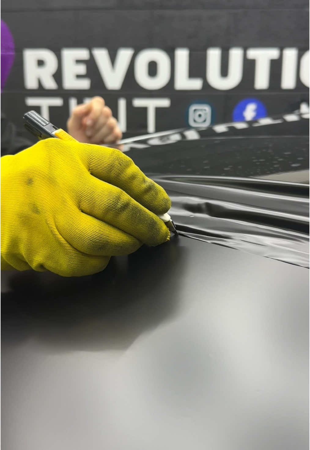 Custom Sunstrip ✅ #asmr #satisfying #tint #asmrsounds #satisfyingvideo #tinting #CapCut #mk5 #golf #vw 