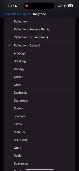 iOS 18 new reflection ringtone 