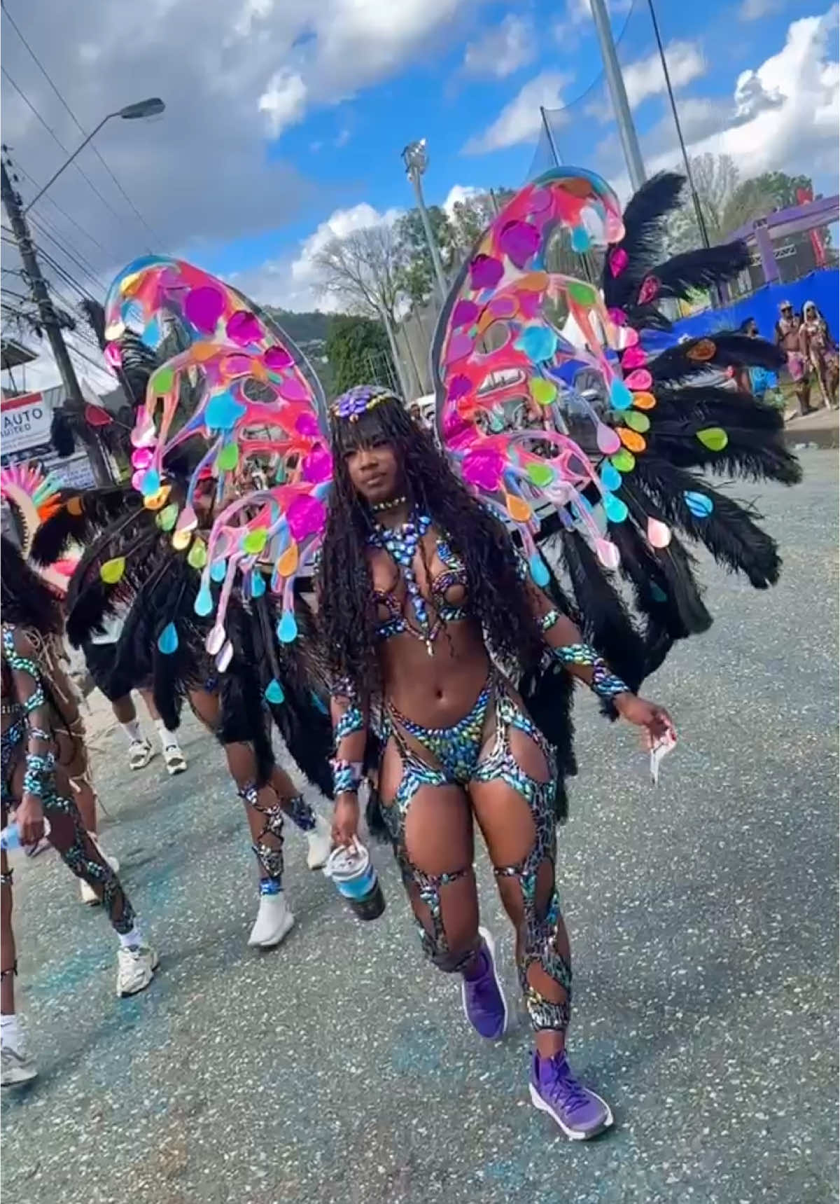 Carnival Is Woman 💜🖤✨ @Spirit Mas #carnival #trinidad #mas #trinidadandtobago #fyp #fypシ゚ 