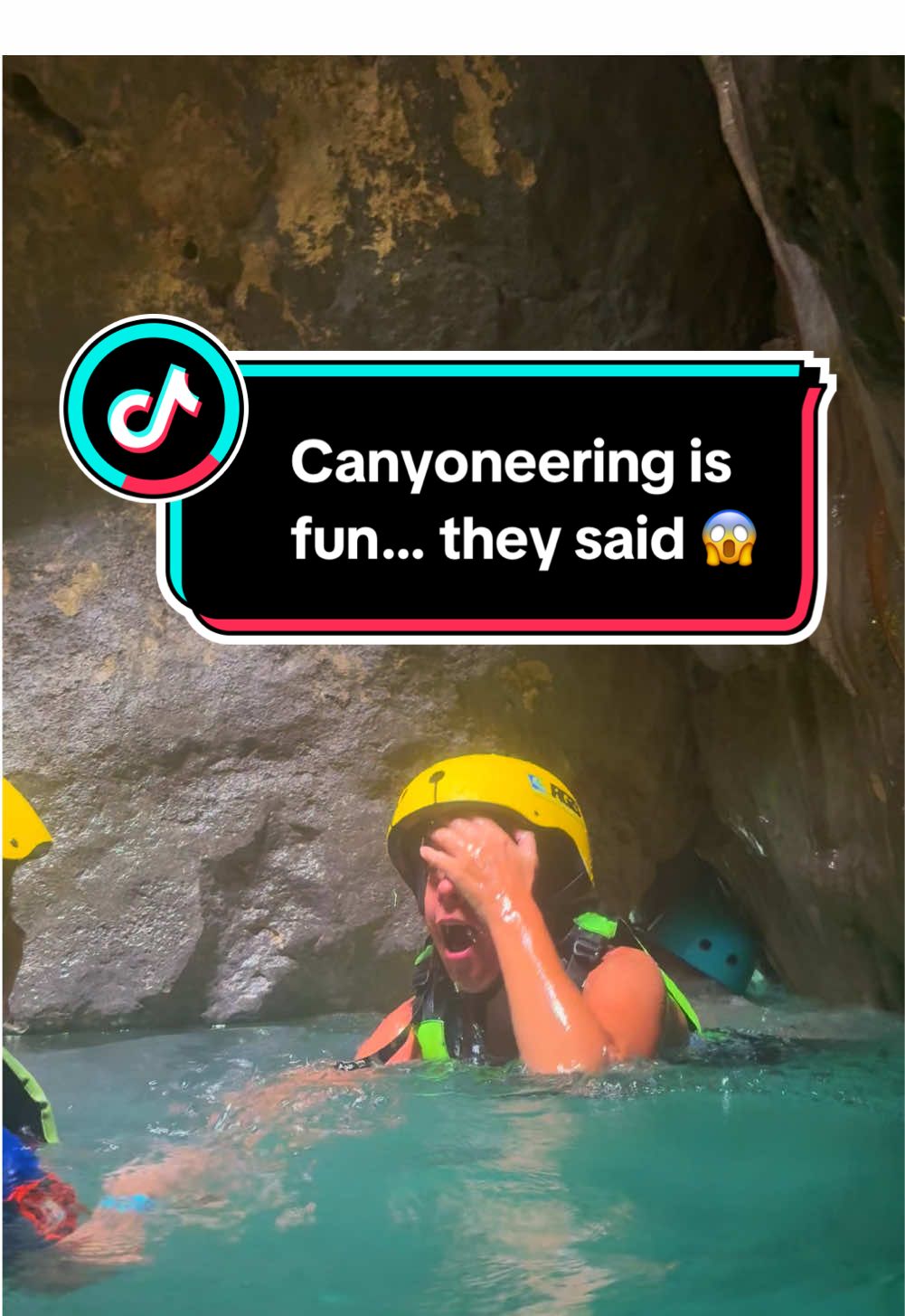 When they said 'Canyoneering is fun, you’ll love it!' and I almost drowned… But totally worth it for the adrenaline rush and the experience! #CheatingDeath #CanyoneeringFails #JustADip #CloseCall #Moalboal 