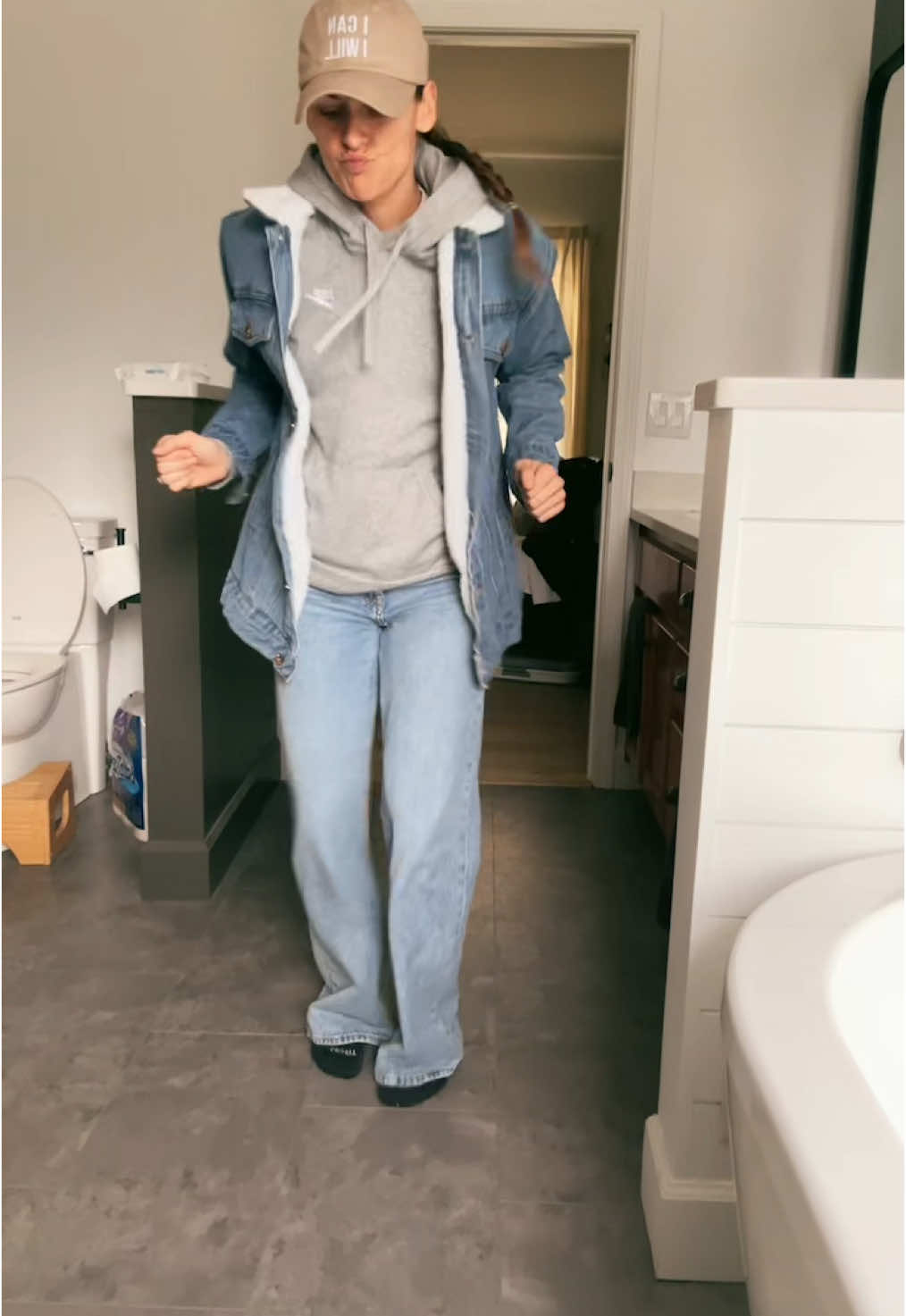 Canadian tuxedo but make it cozy 😜 #OOTD #canadiantuxedo  #creatorsearchinsights #shedoeswhatshewants 