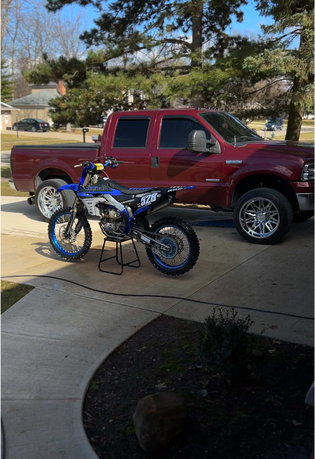 God blessed us with another beautiful day, (Cleanest 250s around) not my truck! ##foryoupage##foryou##fyp##trending##jesuslovesyou##yamaha##yz250f##f250##powerstroke##6blow##250