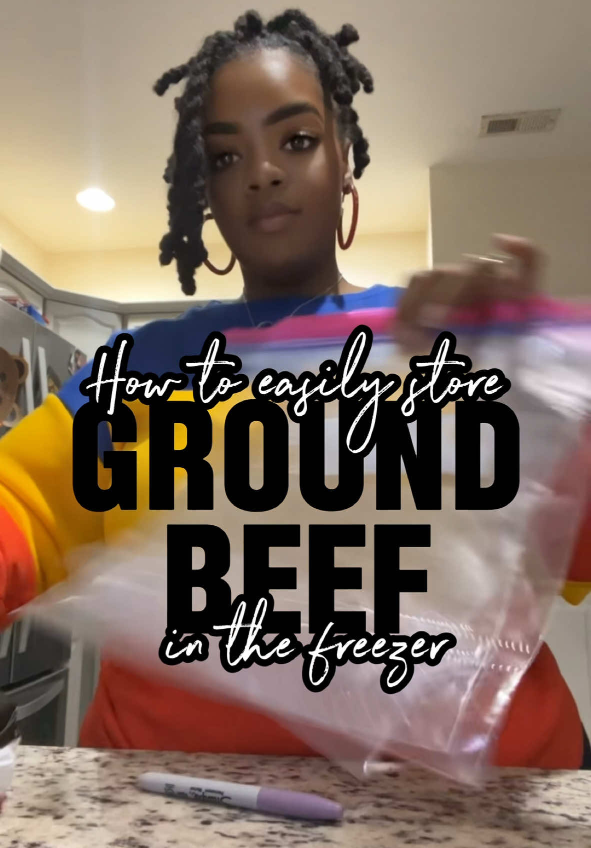 Save this Mom Hack for later! Not only does thaw wayyyy faster but you’ll save so much space in your freezer!  #momhack #kitchenhack #momsofinstagram #momsofinsta #momlife #momgoals #freezerorganization #howto #KitchenHacks #yourewelcome #fridgeorganization #groundbeef #spacesaver #spacesaving 