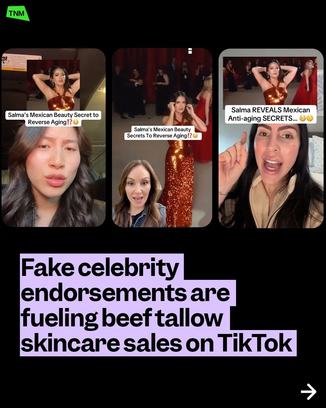 What happens when misinformation gets baked into a business model? TikTok videos are pushing a skincare trend based on fake celebrity endorsements, all to sell a moisturizer made from beef fat.  Story by @Kiki Sideris   #beeftallow #wellness #evilgoods #salmahayek 