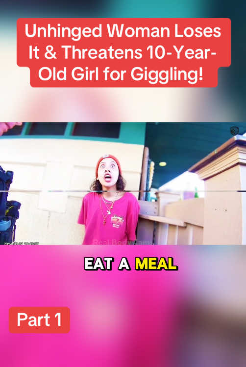 Unhinged Woman Loses It & Threatens 10-Year-Old Girl for Giggling! 