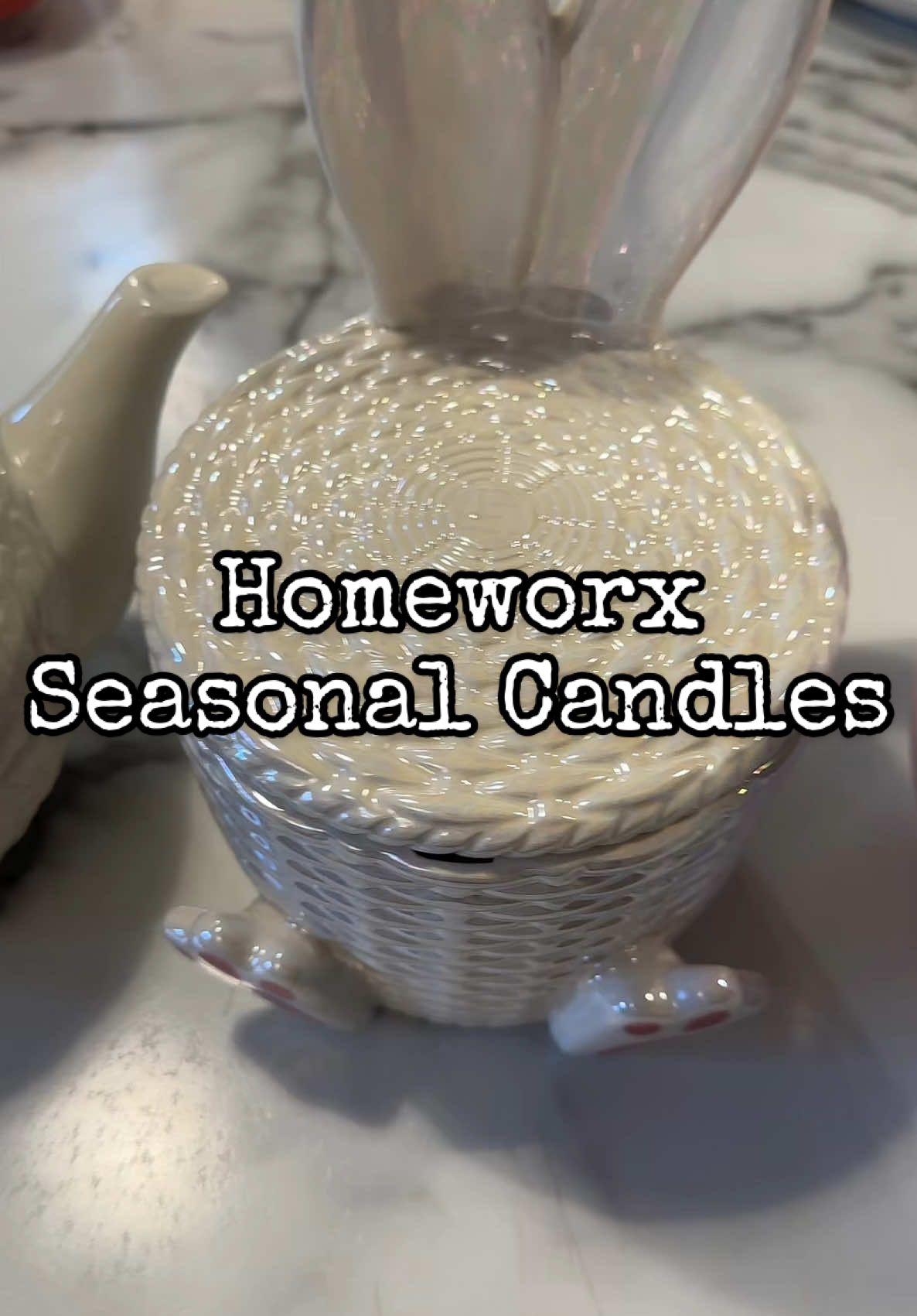 Homeworx Seasonal Candles on TikTok shop from QVC #candles #candletok #homefragrance #easter #easteregg #easterbunny #easterdecor #springdecor 