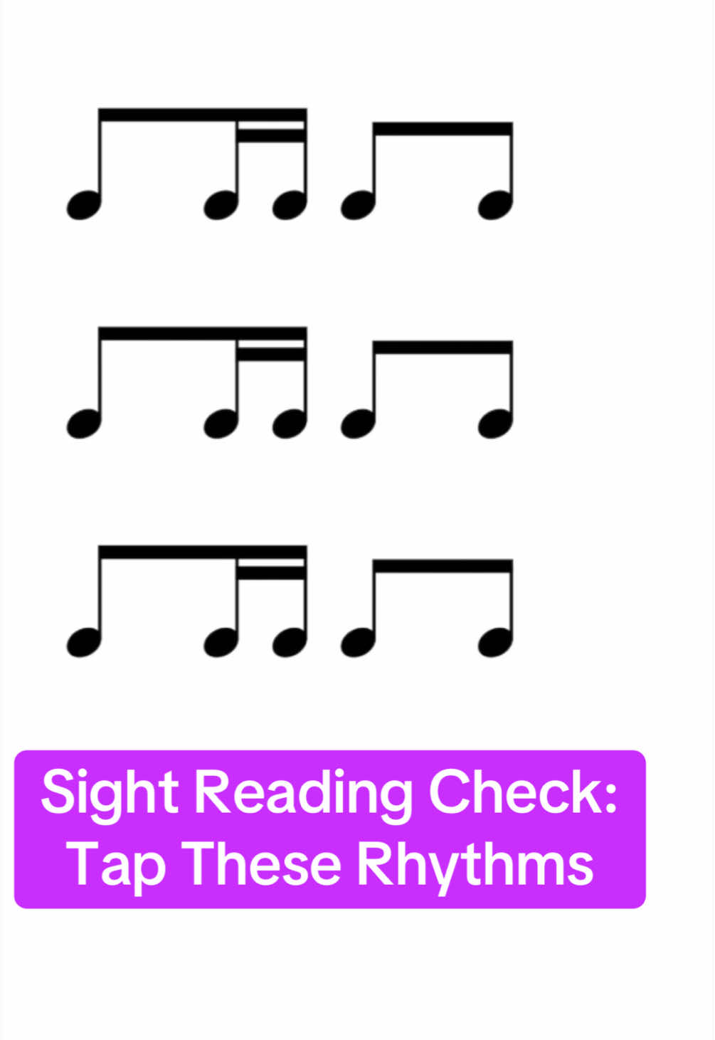 Sight Reading Check: Tap These rhythms 🥁🎶 A challenge for musicians of all levels 🎹#sightreading #musician #drummer #rhythm #rhythmgame #musiclesson 