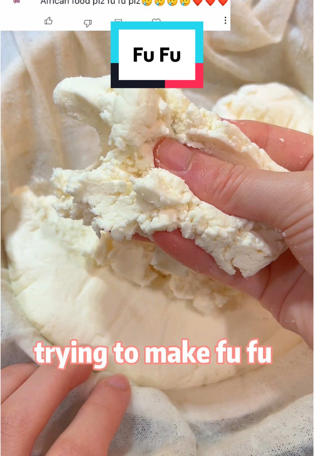 First time making fu fu 🇬🇭 It smelled really good after fully cooked!!! I followed the recipe from @Joyfulcook_  #fufu #AfricanFood #homecooking #recipes #food #worldfood