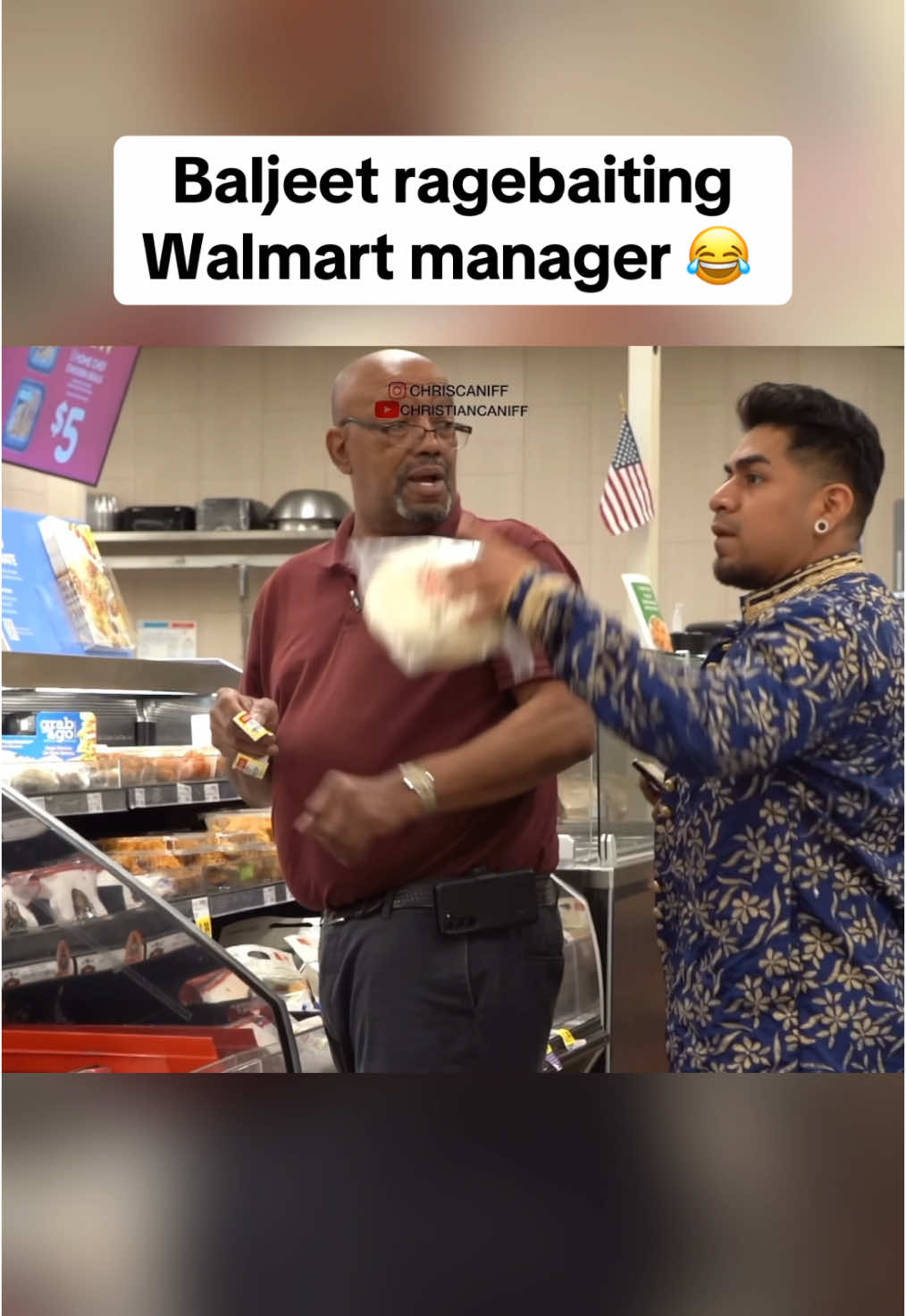 Baljeet almost went diddy mode lol #creatorsearchinsights #baljeet #prank #walmart #funny #trending #christiancaniff #ragebait #india #manager 