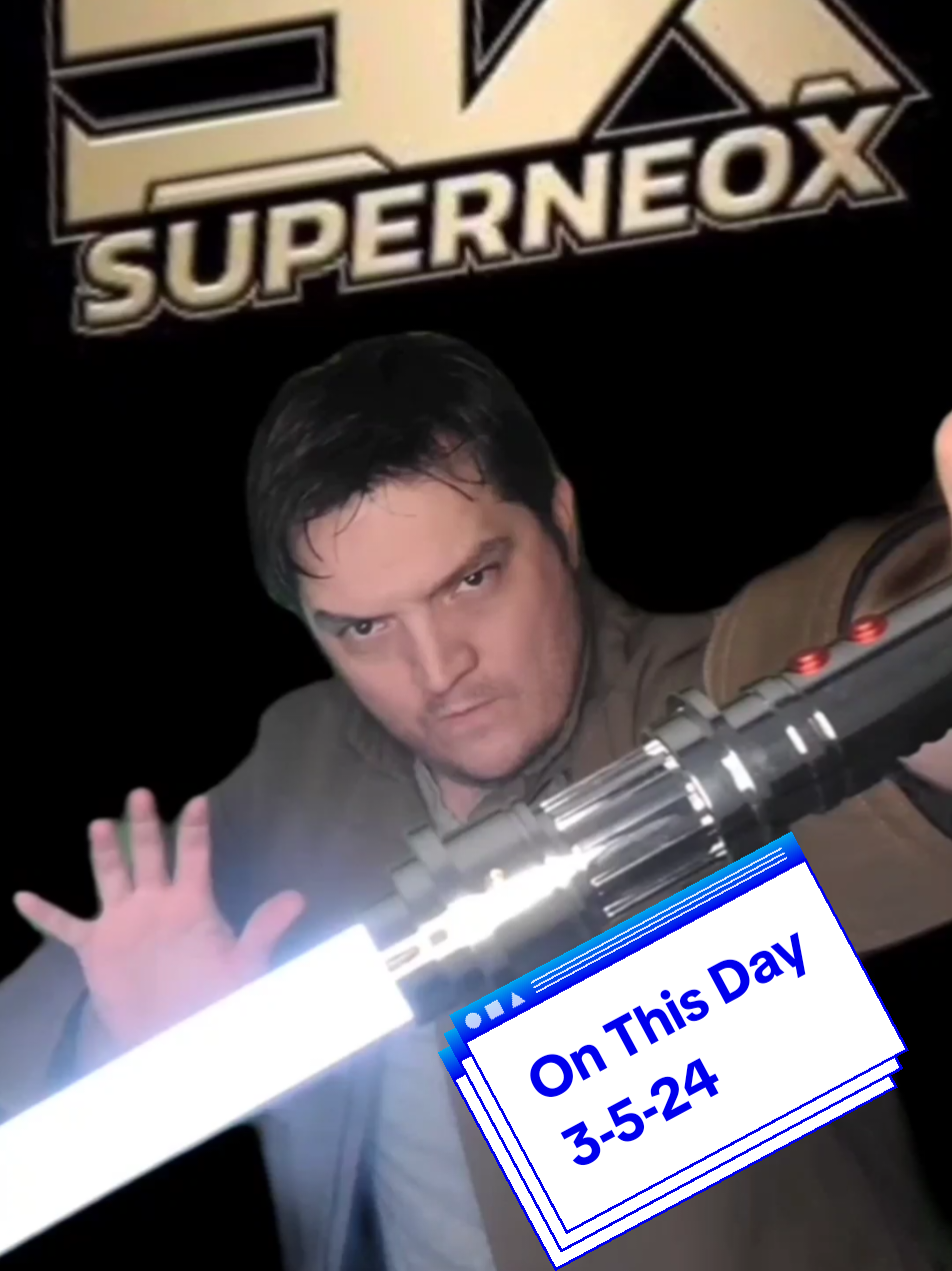 #onthisday 3-5-24 Get Your Own Lightsaber Now!!! (This offer is still good. Go to the 🔗 in my bio and be sure to use code BJWHIMPEY for a discount. #creatorsearchinsights #starwars #disney #papapalpatine #lightsaber #saberneox #neopixel @Superneox funny videos to make