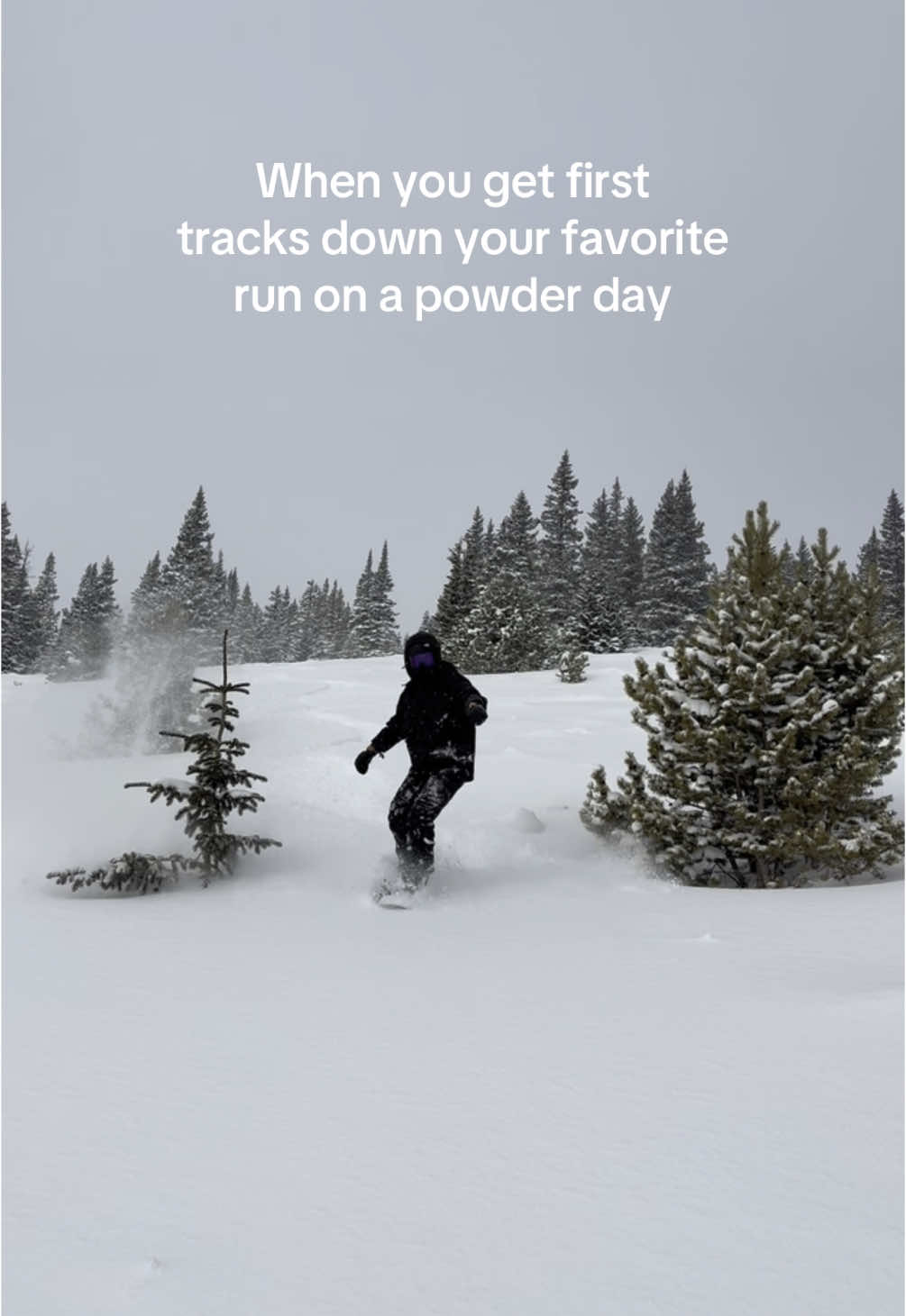 Look at her go @sammalamma #breckenridge #powderday #snowboarding 