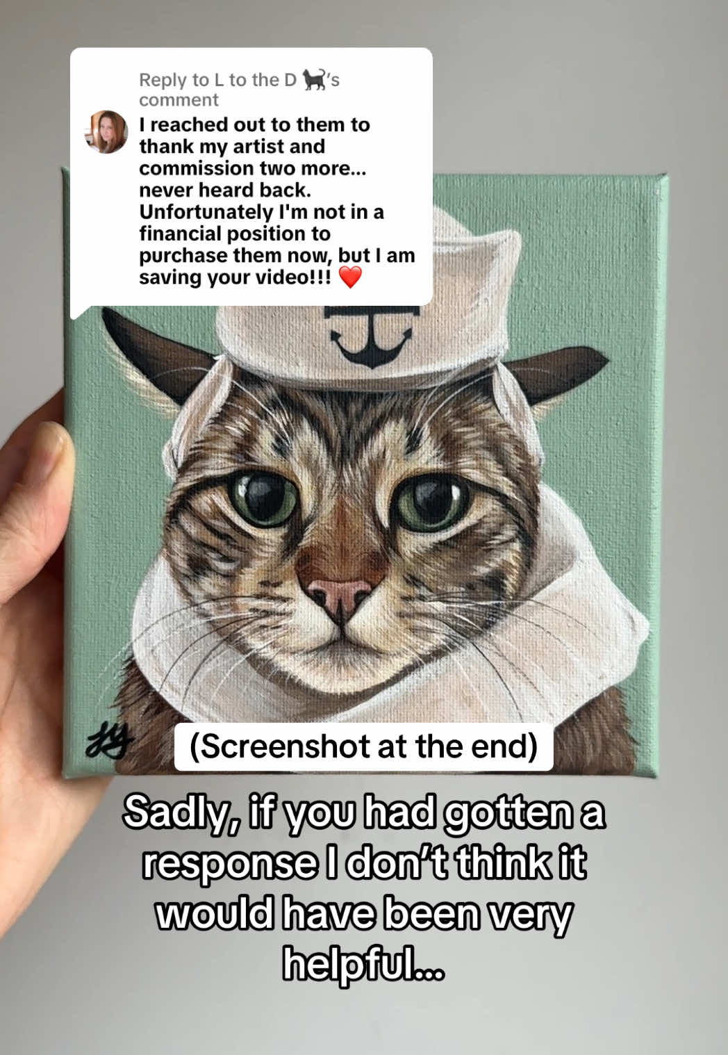 Replying to @L to the D 🐈‍⬛ There’s so much to unpack, but of course I’m limited to sharing stuff like this. So I’ll just leave this here and y’all can let me know what your thoughts are 👀 #petportraits #memorialart #custompainting #canvasartwork #catlover #dogmom #petparents 