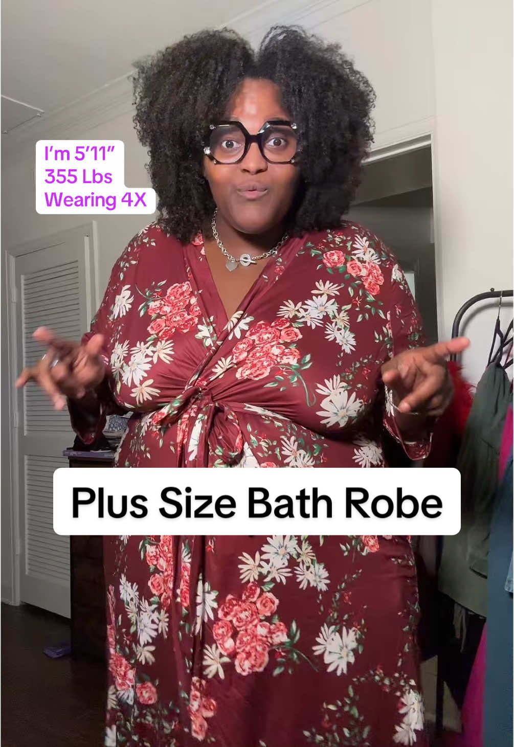 A robe comfy enough to wear all day 💕 #plussize #plussizefashion #robe #bathrobe #SelfCare #plussizerobe #involand #tiktokmademebuyit #bathtime 