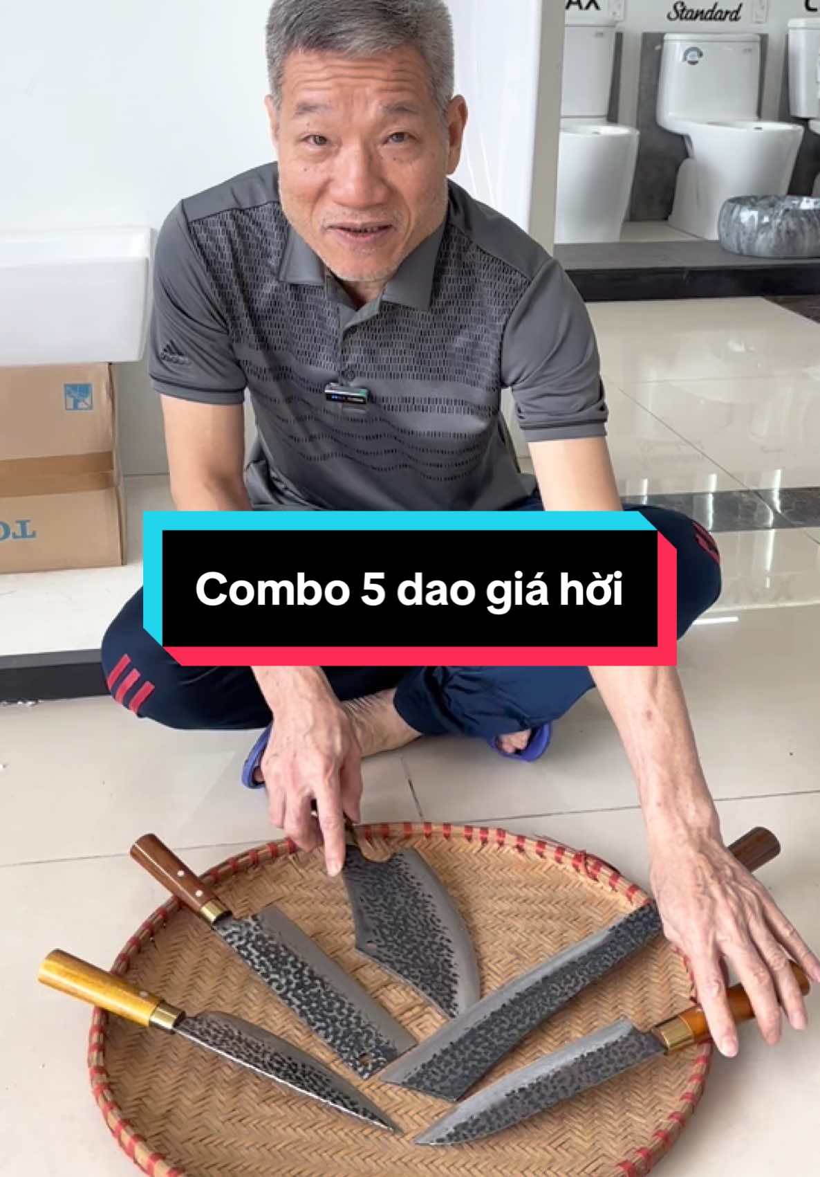 VN004 Bộ Dao Nhà Bếp Đa Năng - rèn từ thép nhíp dập Vân #thinhhanh #xuhuong #daothepkhonggi 