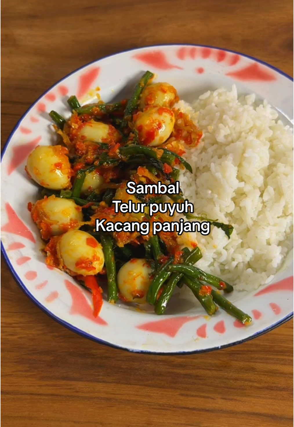 Sambal telur puyuh kacang panjang. ✨ Save dulu buat buka puasa nanti.  #masakanrumahan 