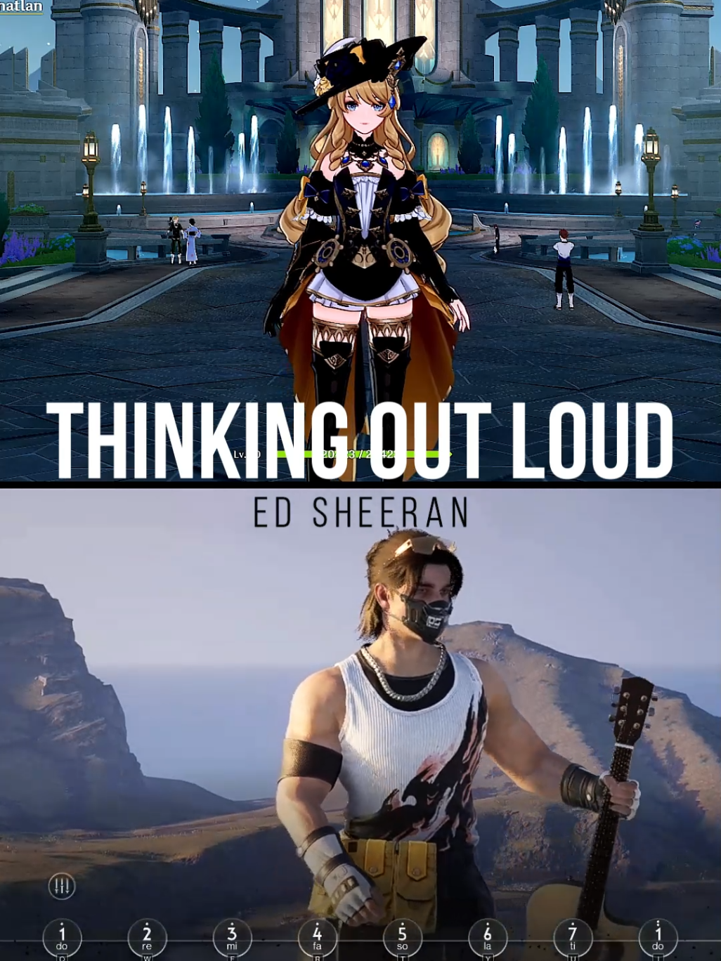 Thinking Out Loud (Genshin Horn and Once Human Guitar Ver.)  #GenshinImpact #genshin #oncehuman 